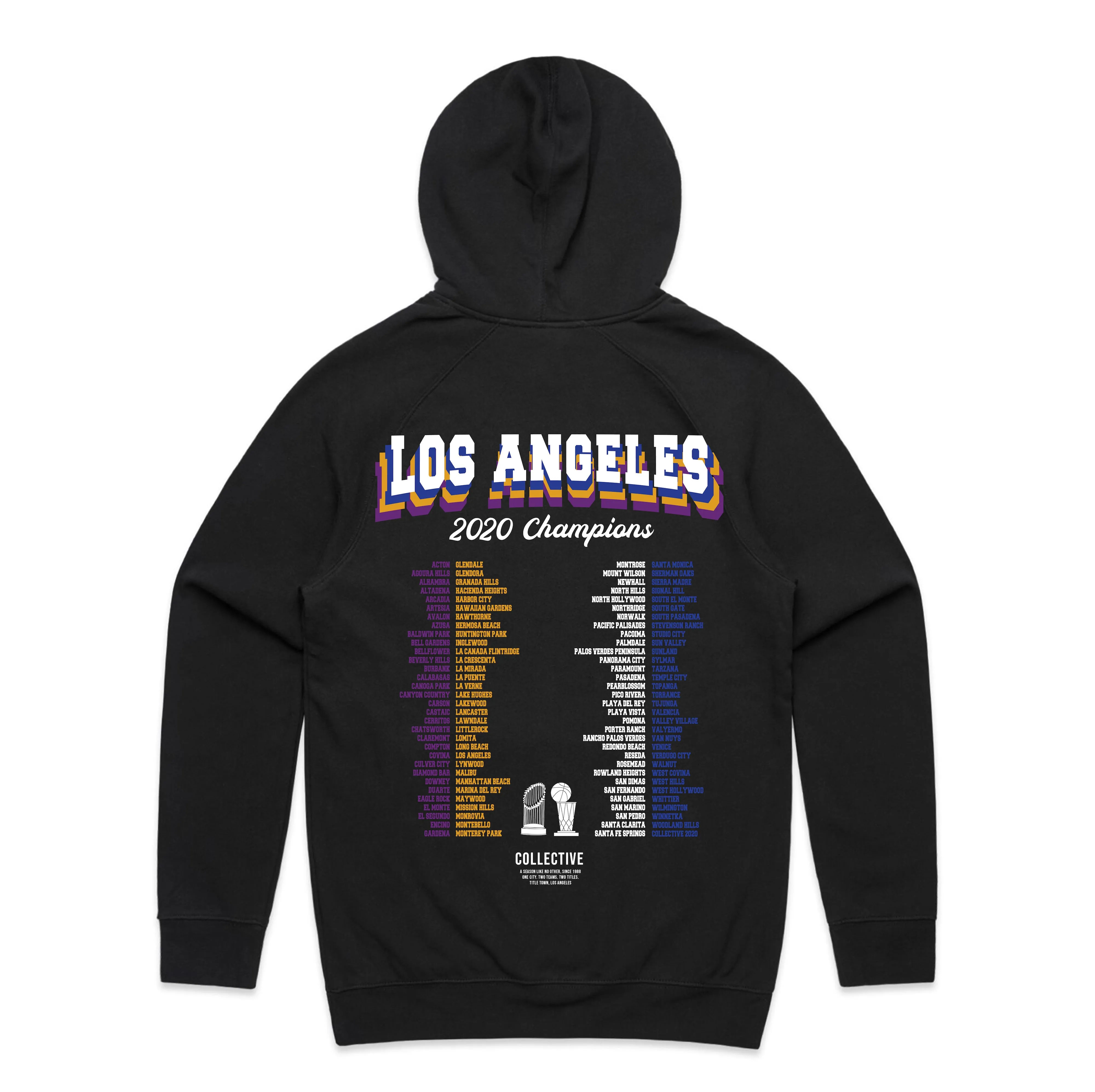 2 Titles - Lakers x Dodgers 2020 Championship Hoodie Sweater - Black