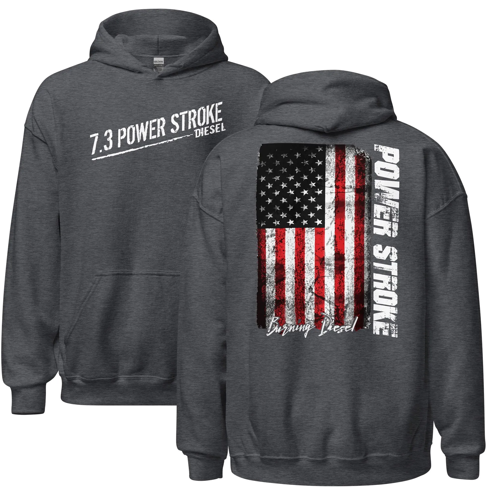 7.3 Power Stroke Diesel Hoodie, American Flag Sweatshirt