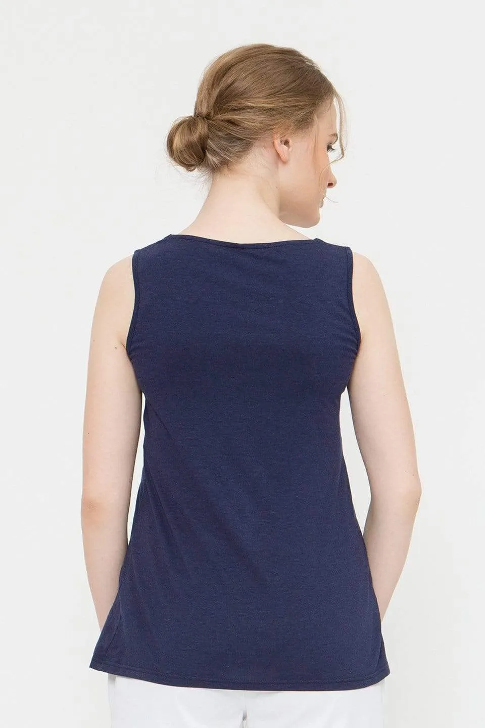 Abbey Empire Nursing Top Navy