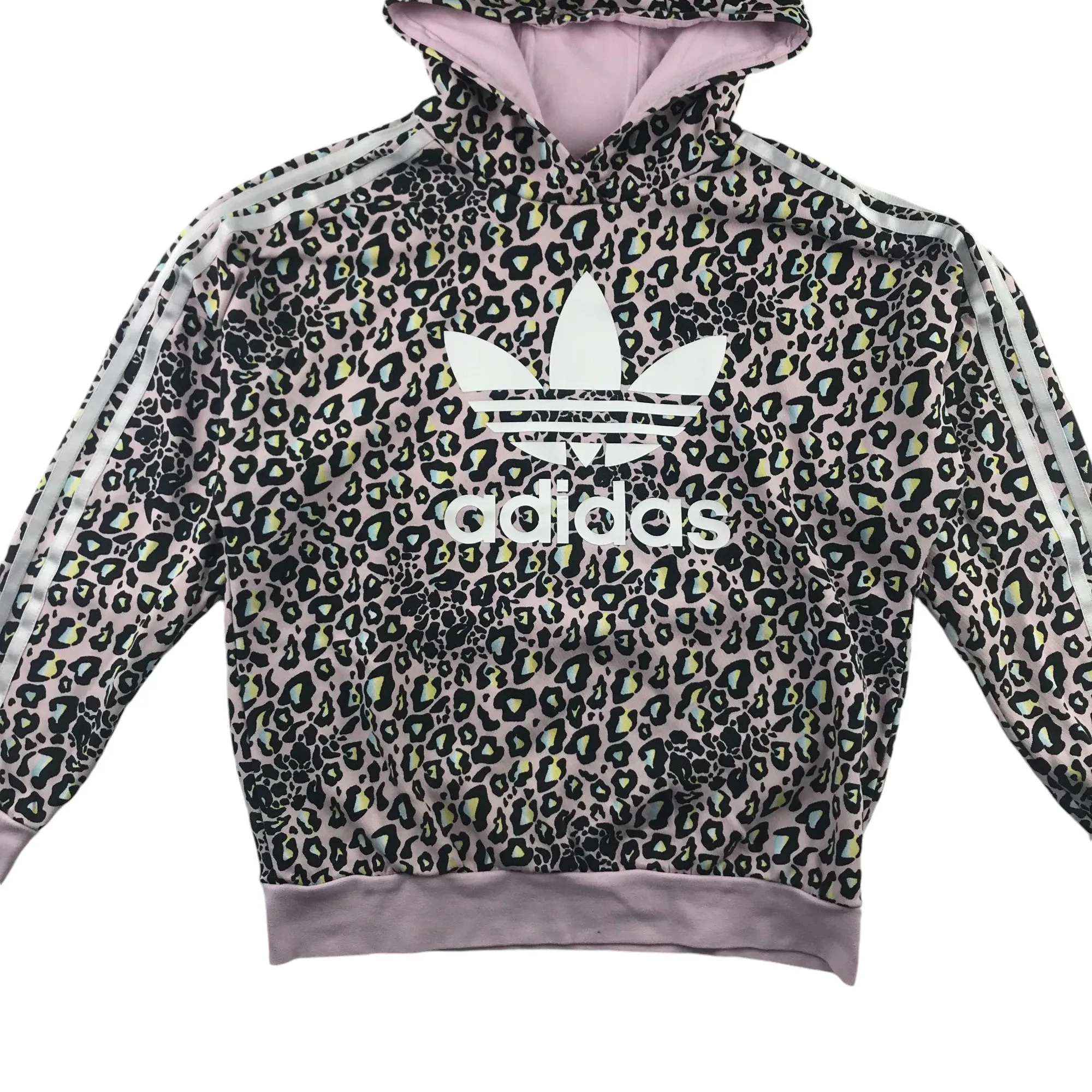 Adidas hoodie 12-13 years lilac leopard spot pattern