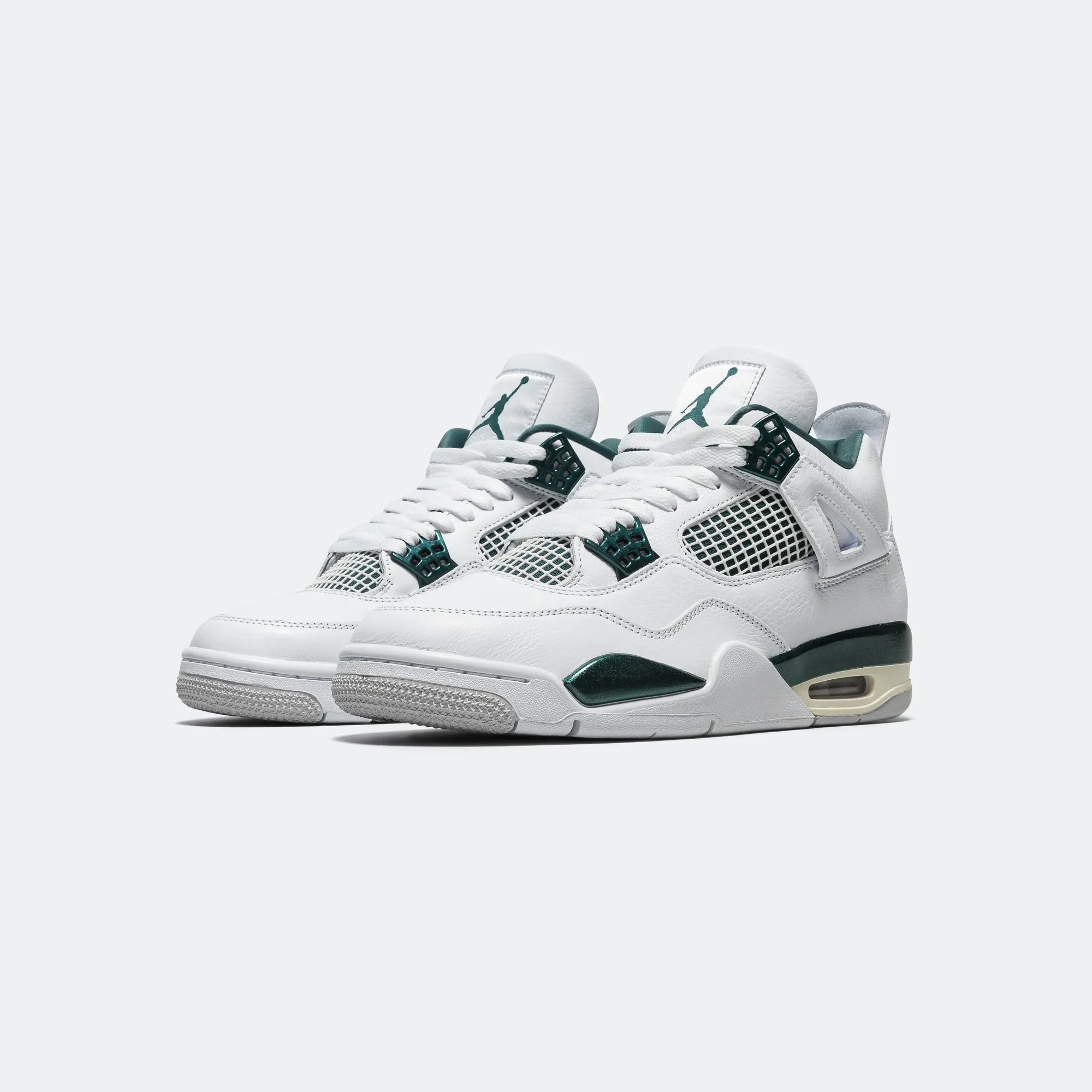 Air Jordan 4 Retro - White/Oxidized Green-White-Neutral Grey