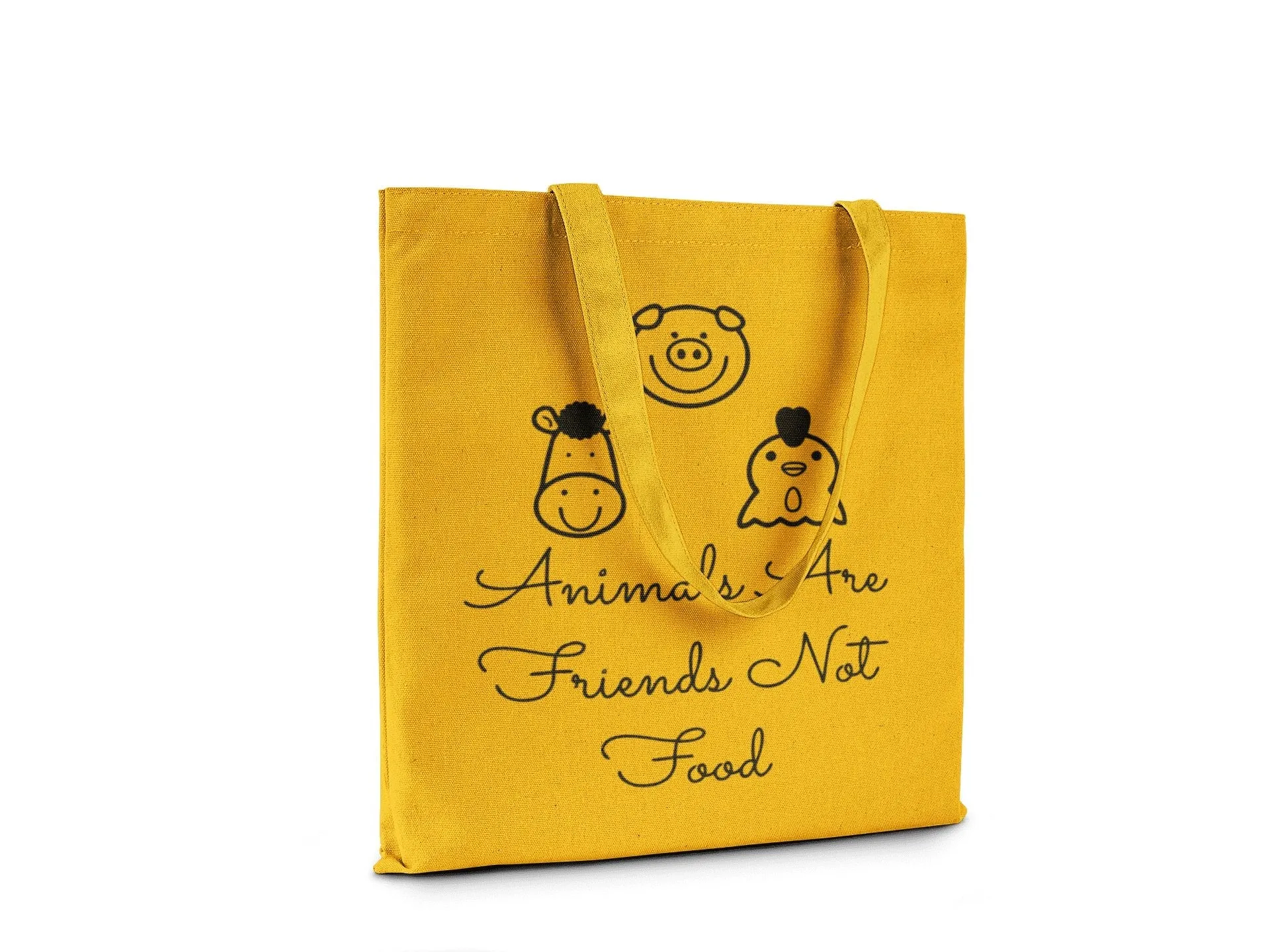 Animals are Friends Not Food || Organic Tote Bag