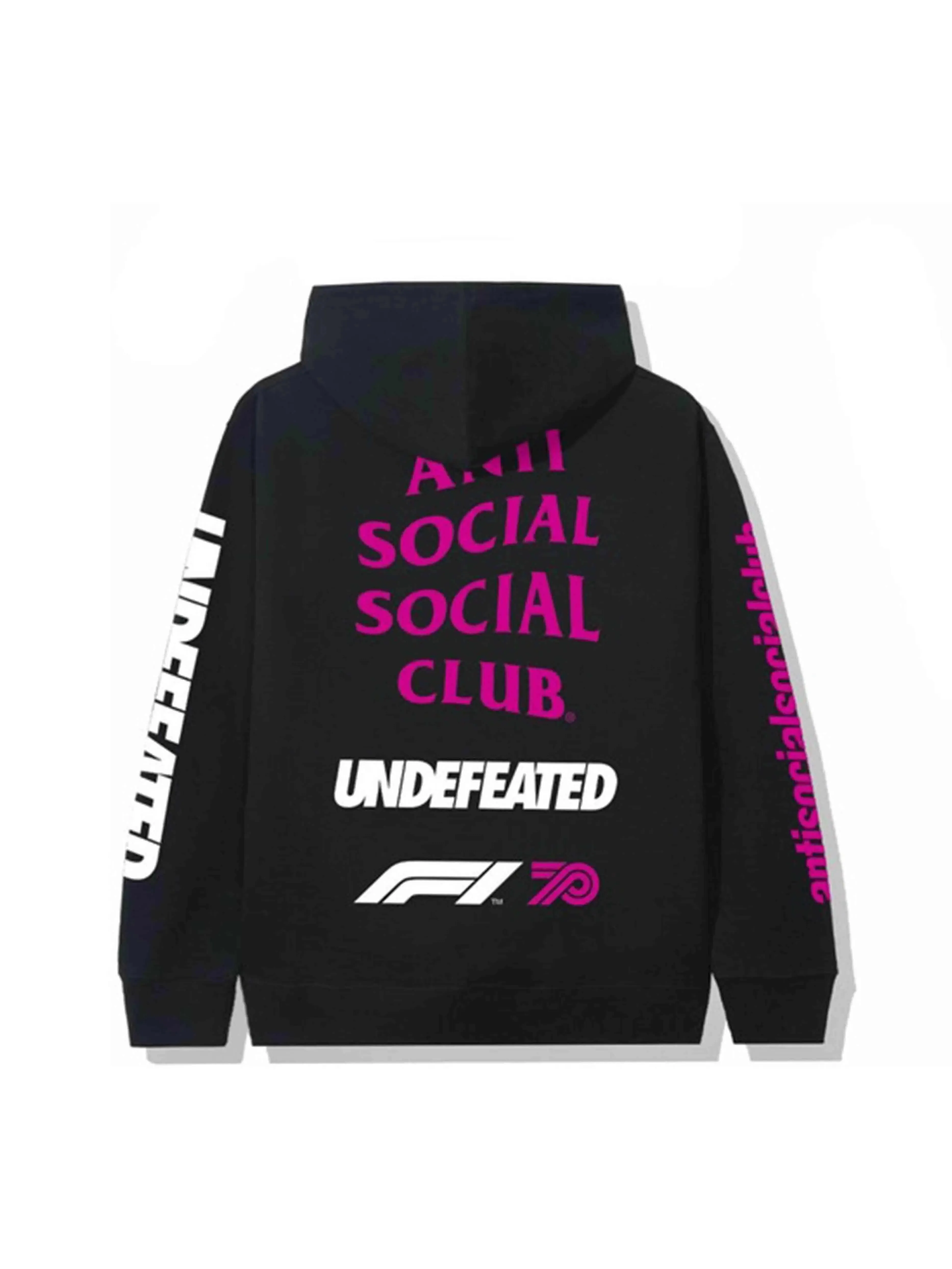 Anti Social Social Club X Undefeated F1 Hoodie Black M