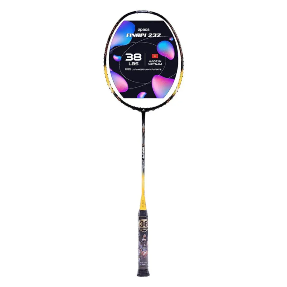 APACS Finapi 232 Unstrung Badminton Racquet (Black/Yellow)