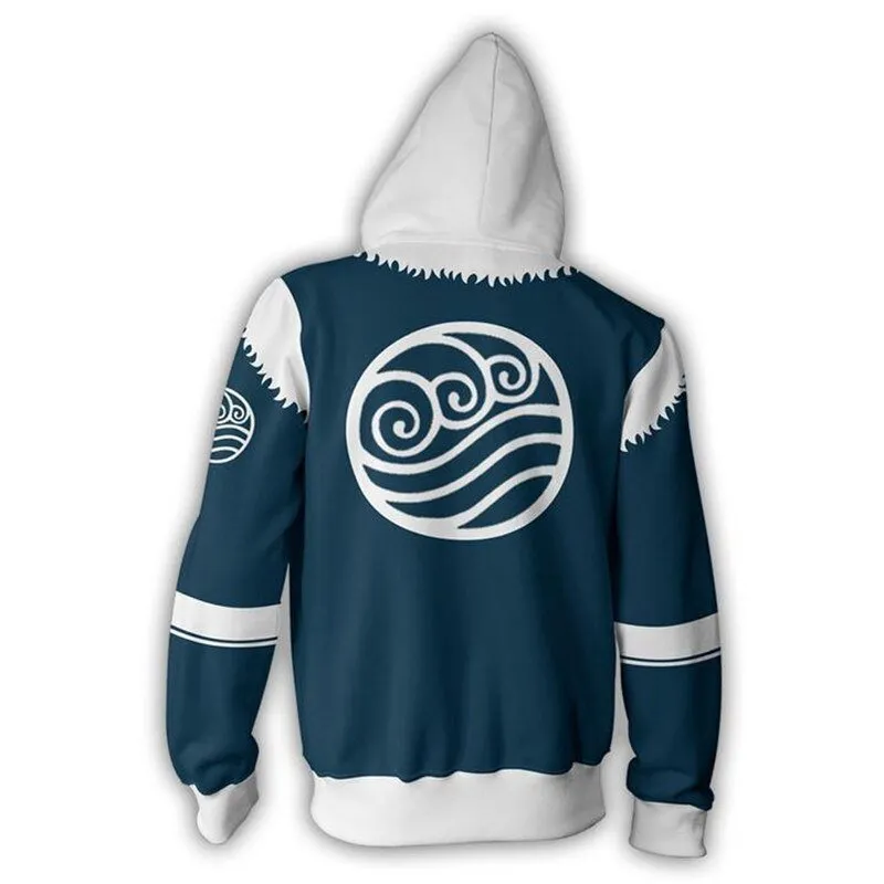 Avatar: The Last Airbender Hoodie 3D Printed Zip Up Polyester Hip Hop Men Hooded Hoodie for Spring Autumn Sportswear