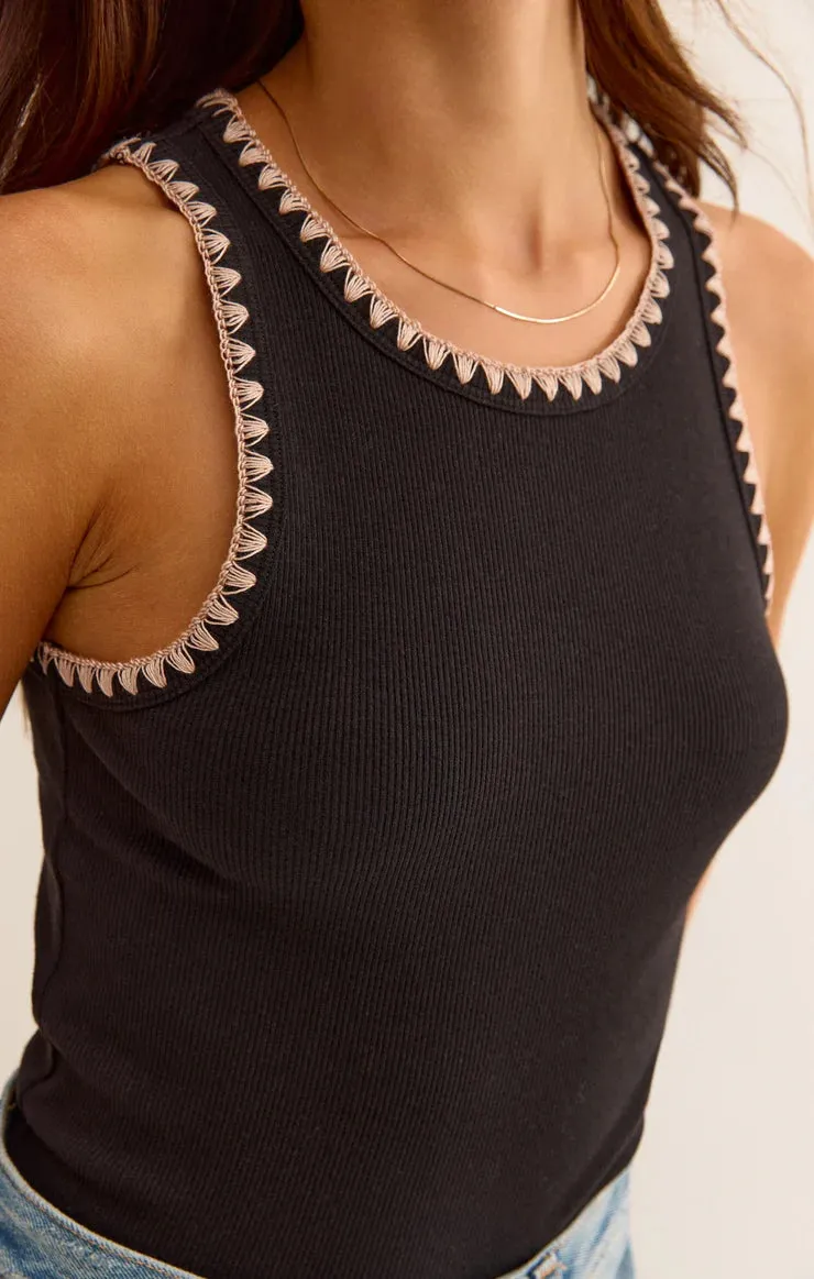 Avril Rib Whipstitch Tank