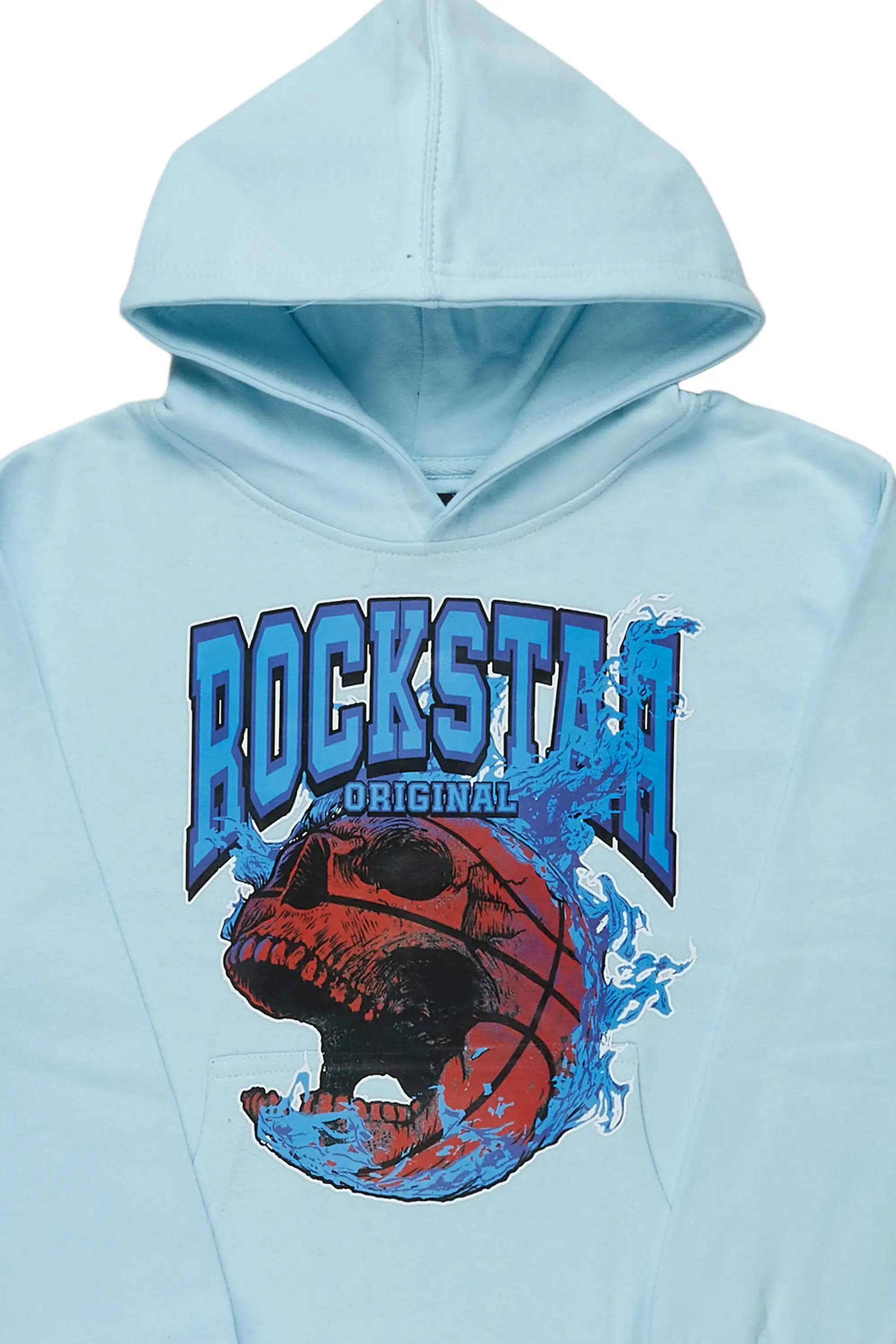 Boys Dylan Sky Blue Graphic Hoodie