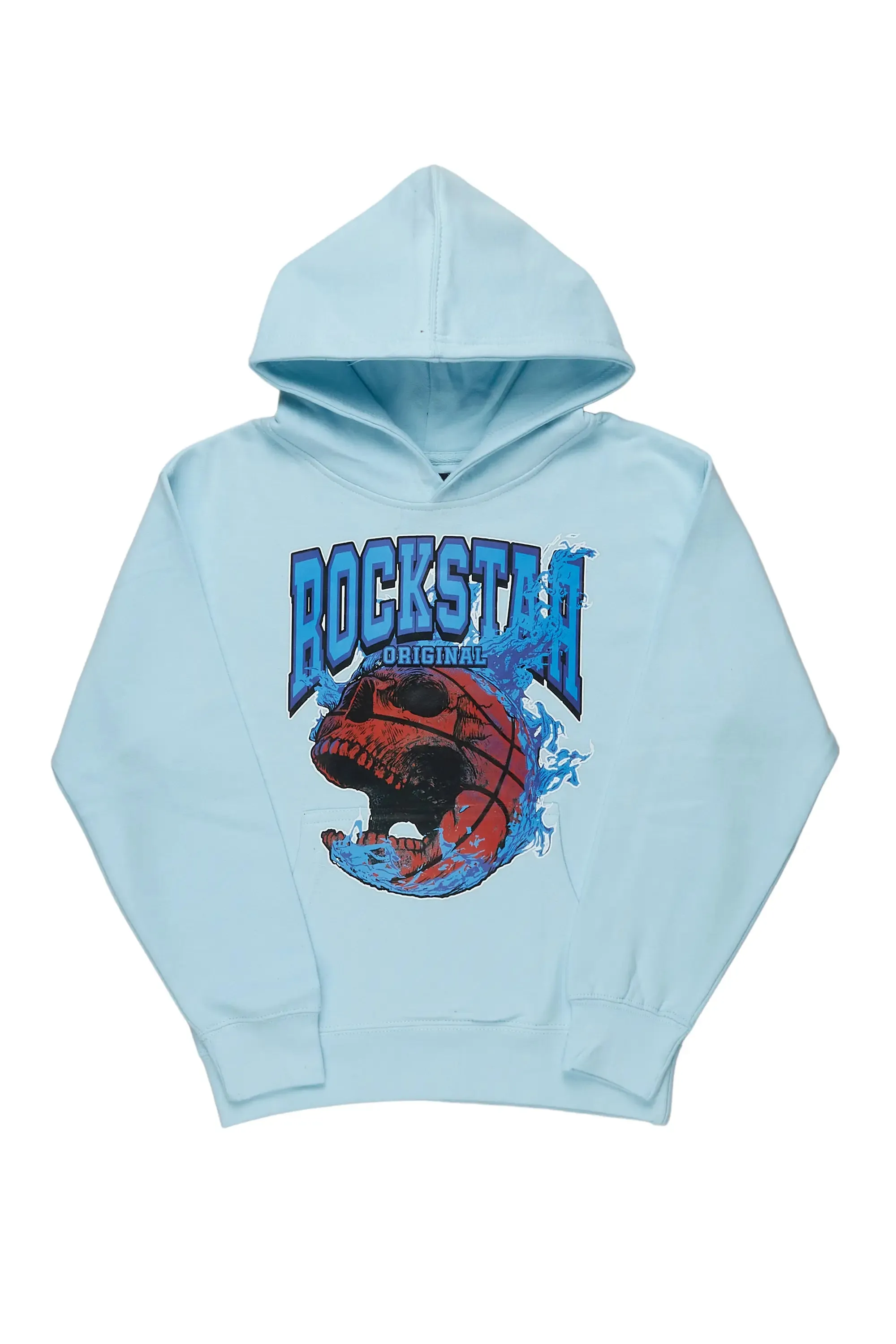 Boys Dylan Sky Blue Graphic Hoodie