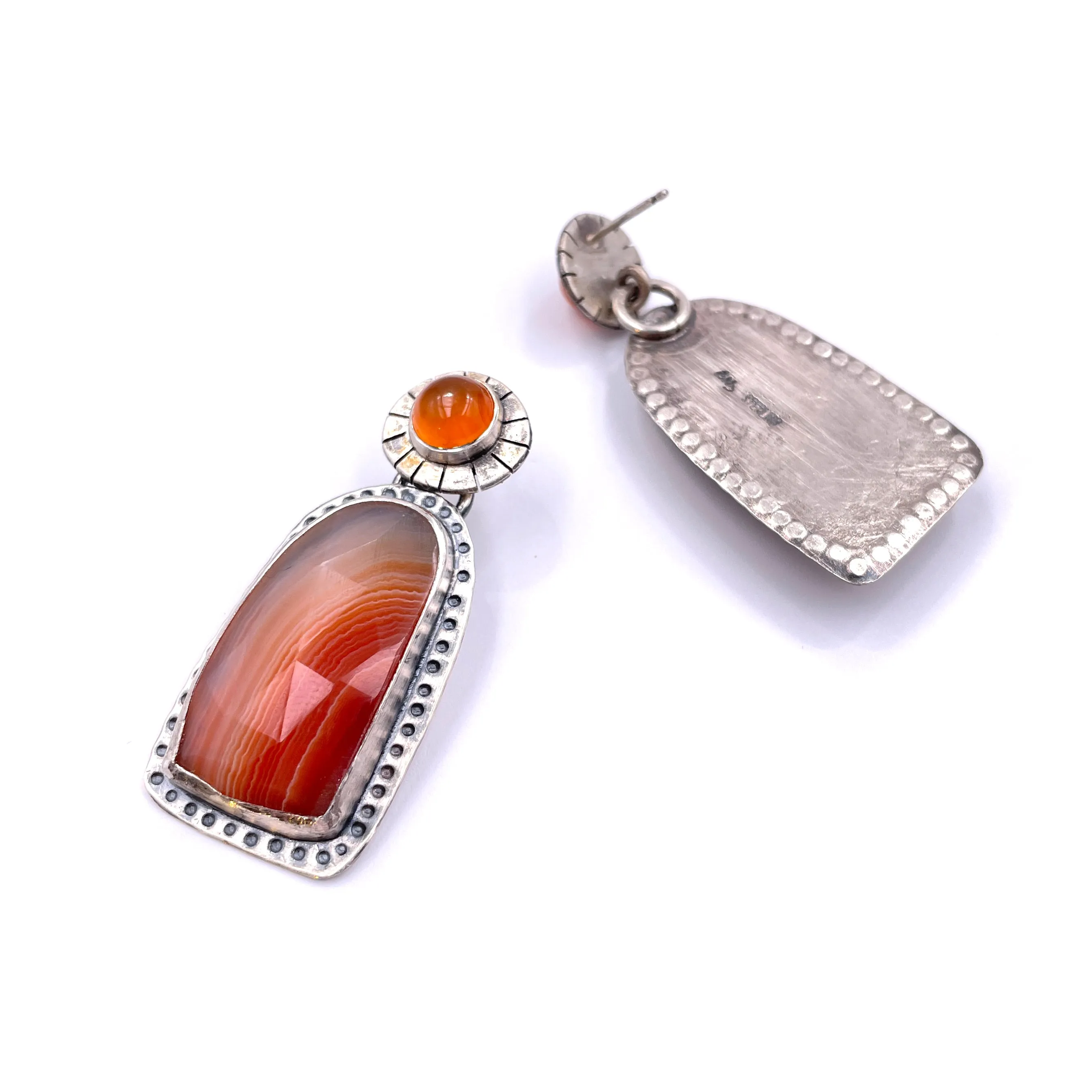 Carnelian & Sardonyx Earrings