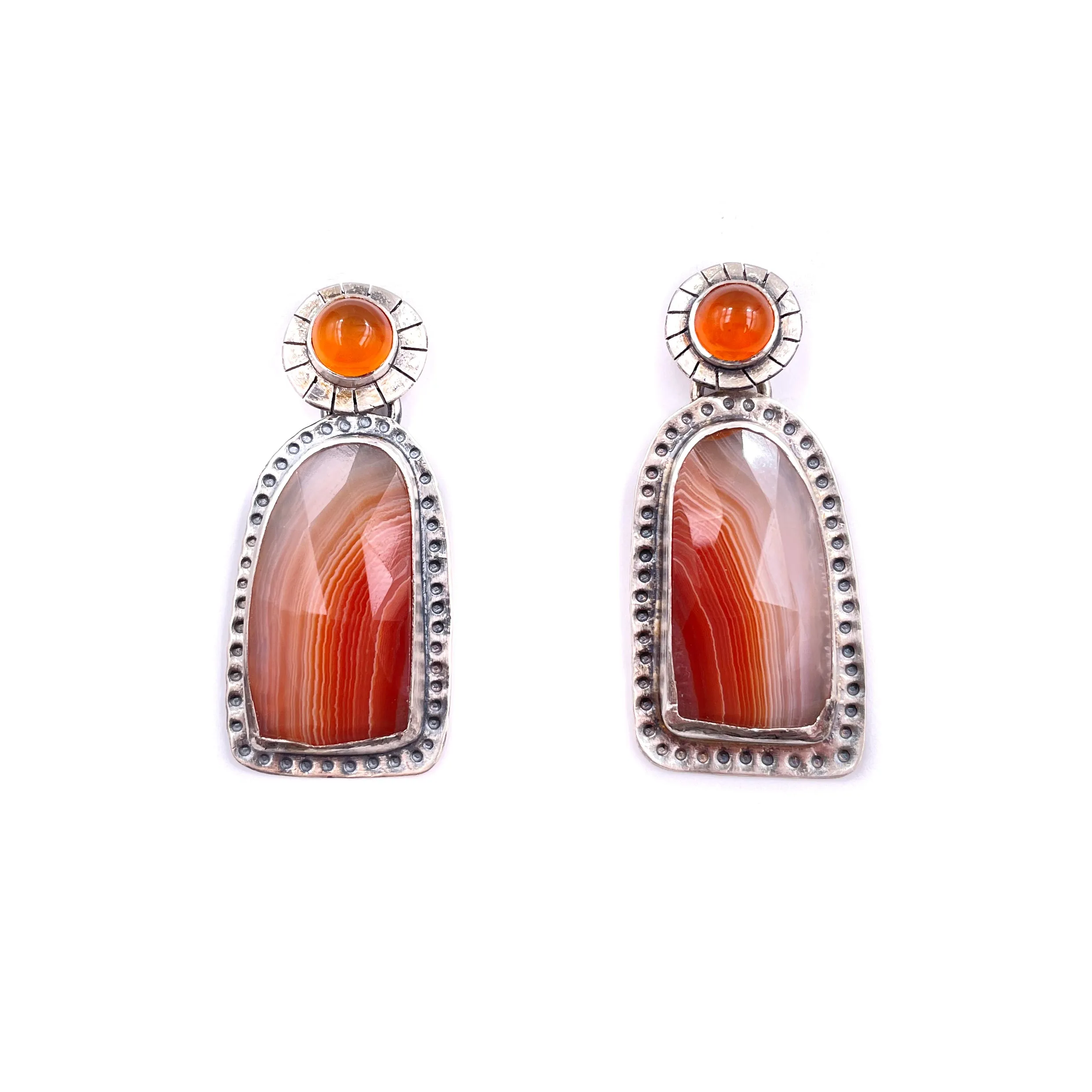 Carnelian & Sardonyx Earrings