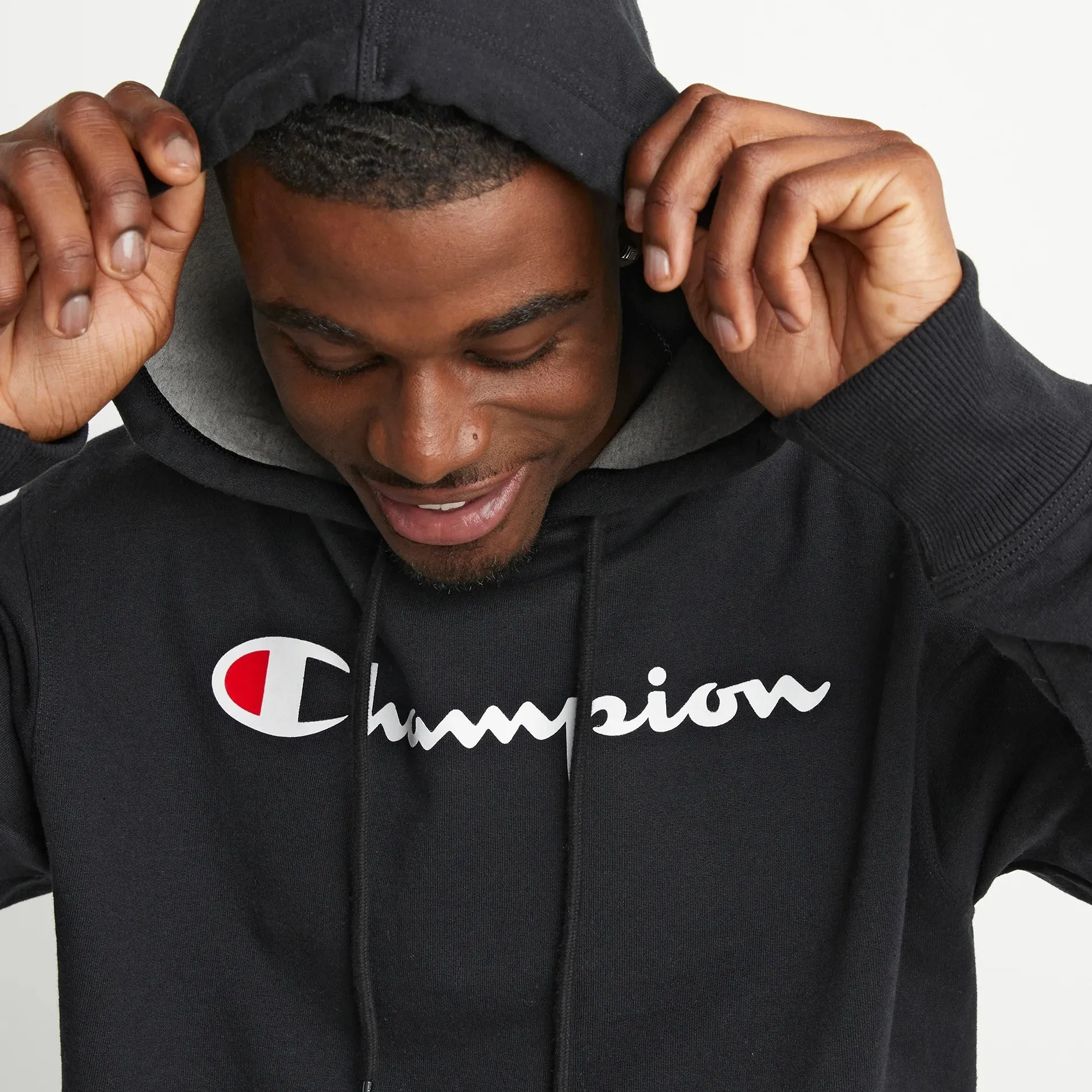 CHAMPION Powerblend Hoodie Script Logo