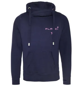 Cross Neck Hoodie | Oxford Navy