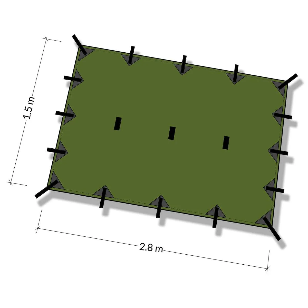 DD Hammocks Tarp S - 2.8m x 1.5m Olive Green