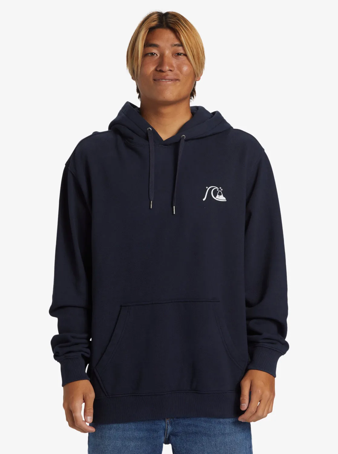 DNA Bubble Logo Hoodie Pullover Sweatshirt - Dark Navy