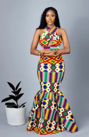 Elegant Chenai African Print Set | Kente & Ankara Clothing