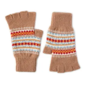 Fairisle Patterned Fingerless Gloves for Ladies | Kerse | Lomond Lambswool