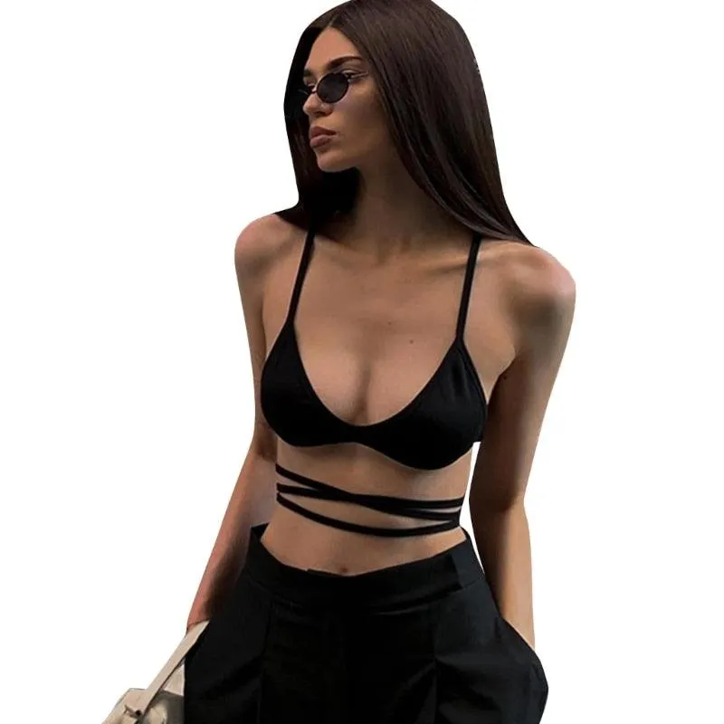 Halterneck Vest Strapless V-neck Bra Top