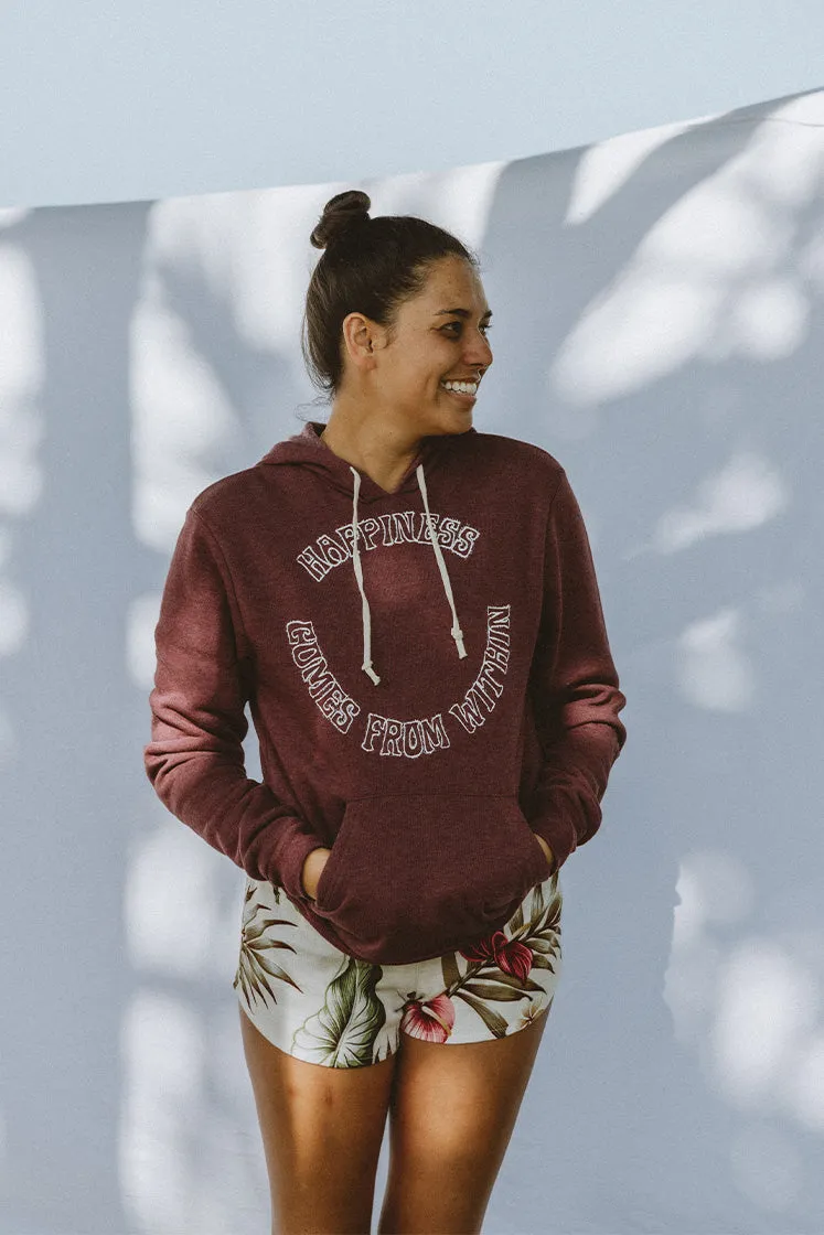 Happiness Hoodie - Cranberry