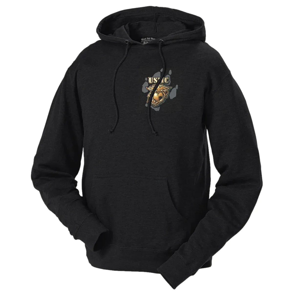 Hoodie: Marine Corps Bulldog, Black Hoodie