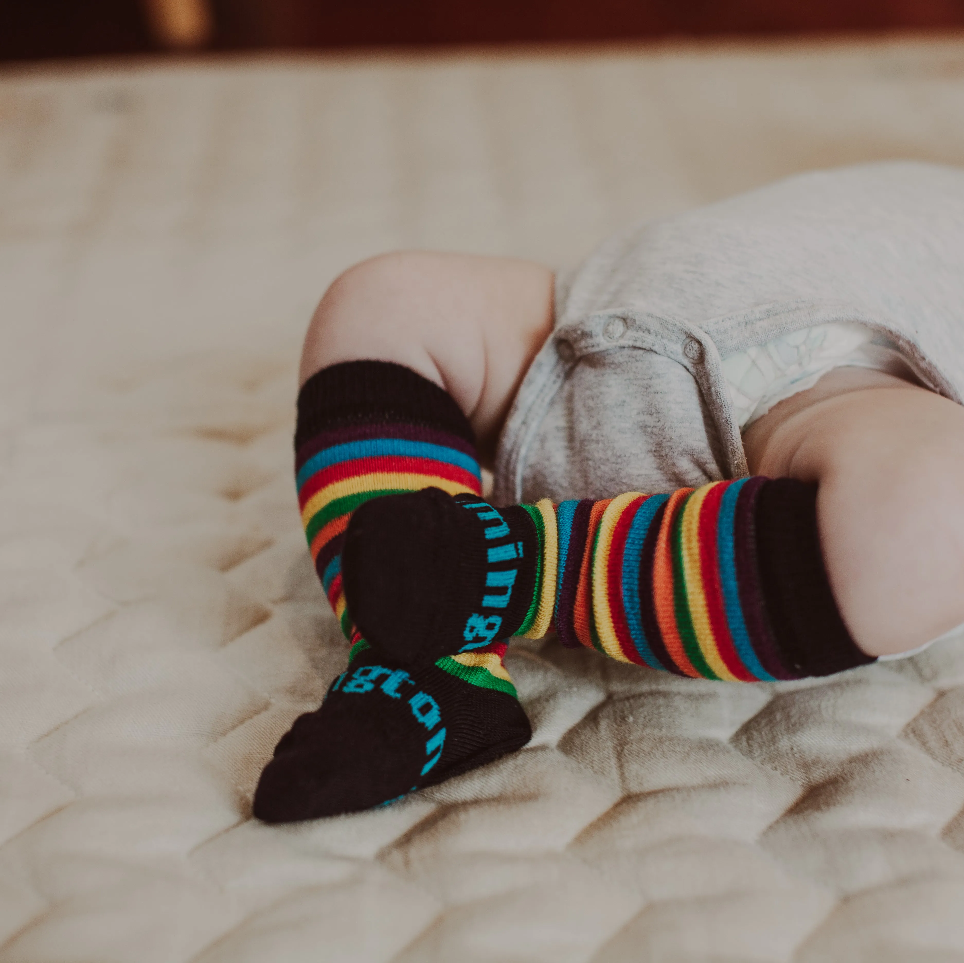 Jester Knee-High Merino Socks (NB-3 months, 1-2 years, and 8-12 years)