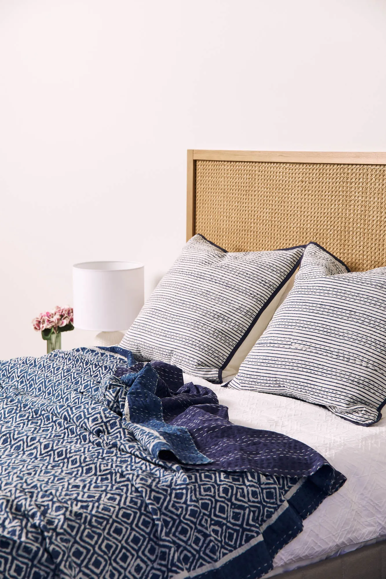 Kantha European Pillowcase Indigo