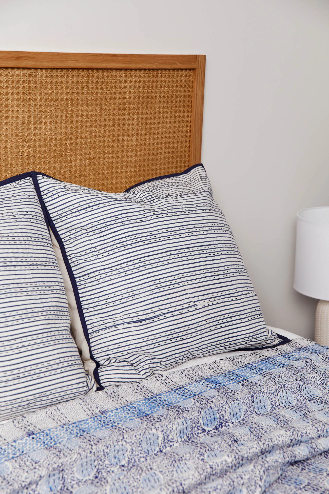 Kantha European Pillowcase Indigo