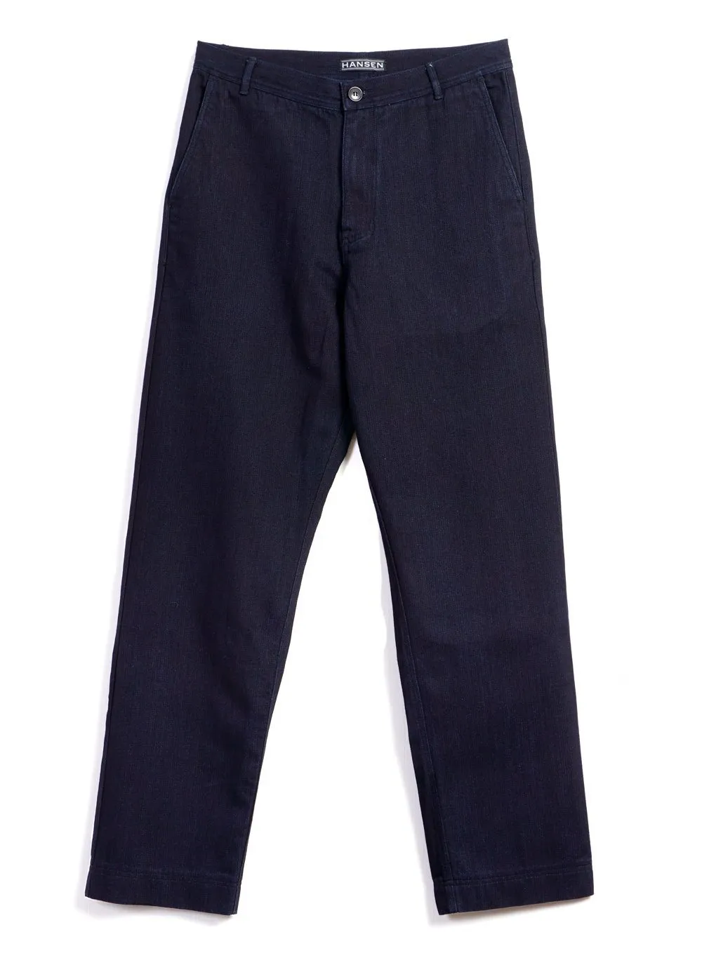 KEN | Wide Cut Work Trousers | Black Indigo