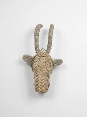 Mini Woven Animal Head, Goat