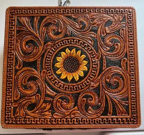 Myra Bag Prairie Mound Hand-tooled Valuables & Jewelry Box Leather Hair on