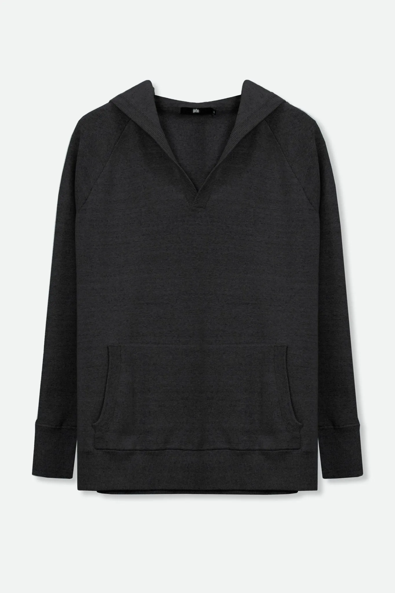 PADMA PULLOVER HOODIE IN DOUBLE KNIT HEATHER PIMA COTTON WITH STRETCH