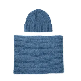 Sky Blue Lambswool Hat and Scarf Set | Clyde