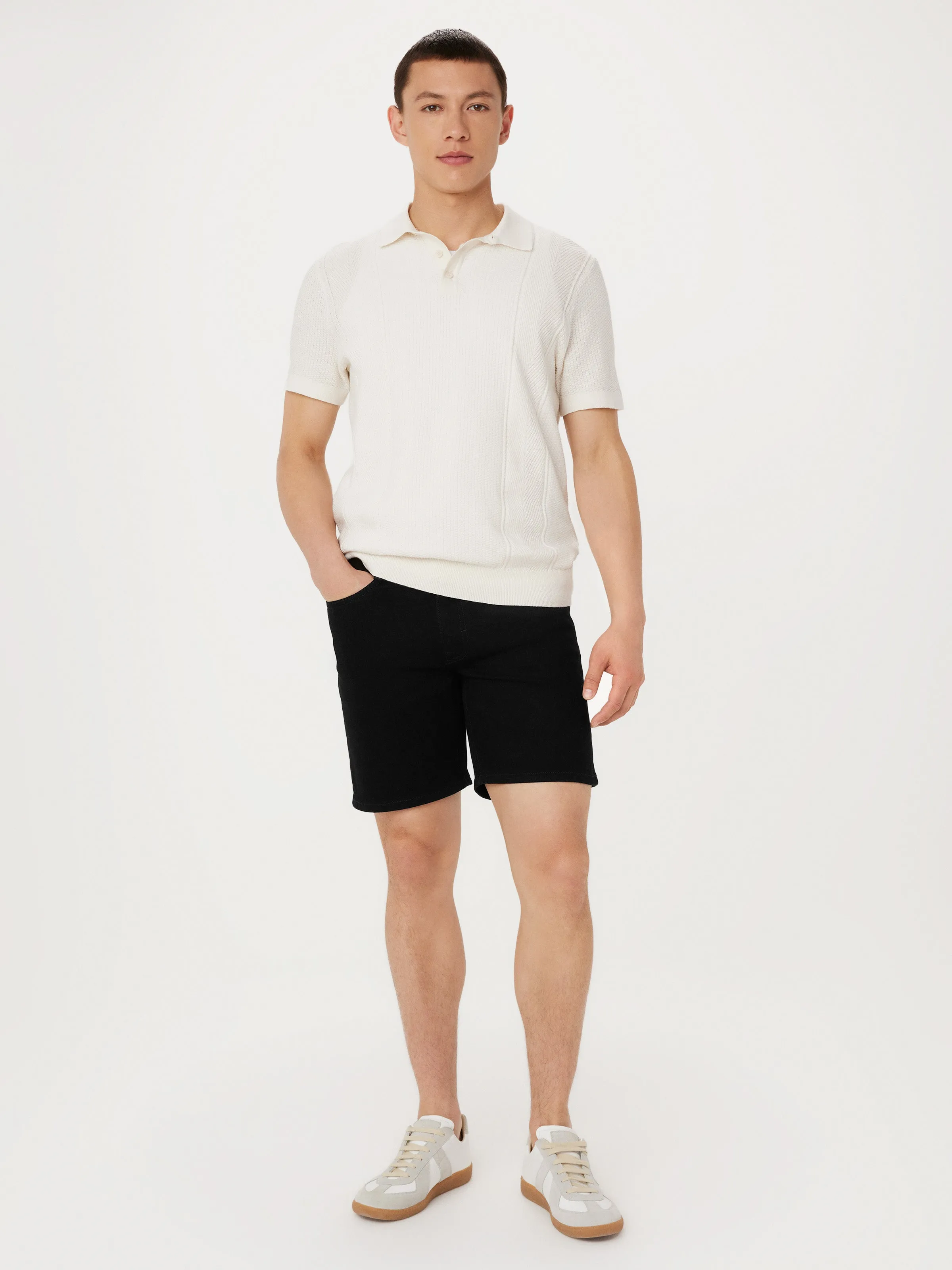 The Adam Slim 8in Short in Black