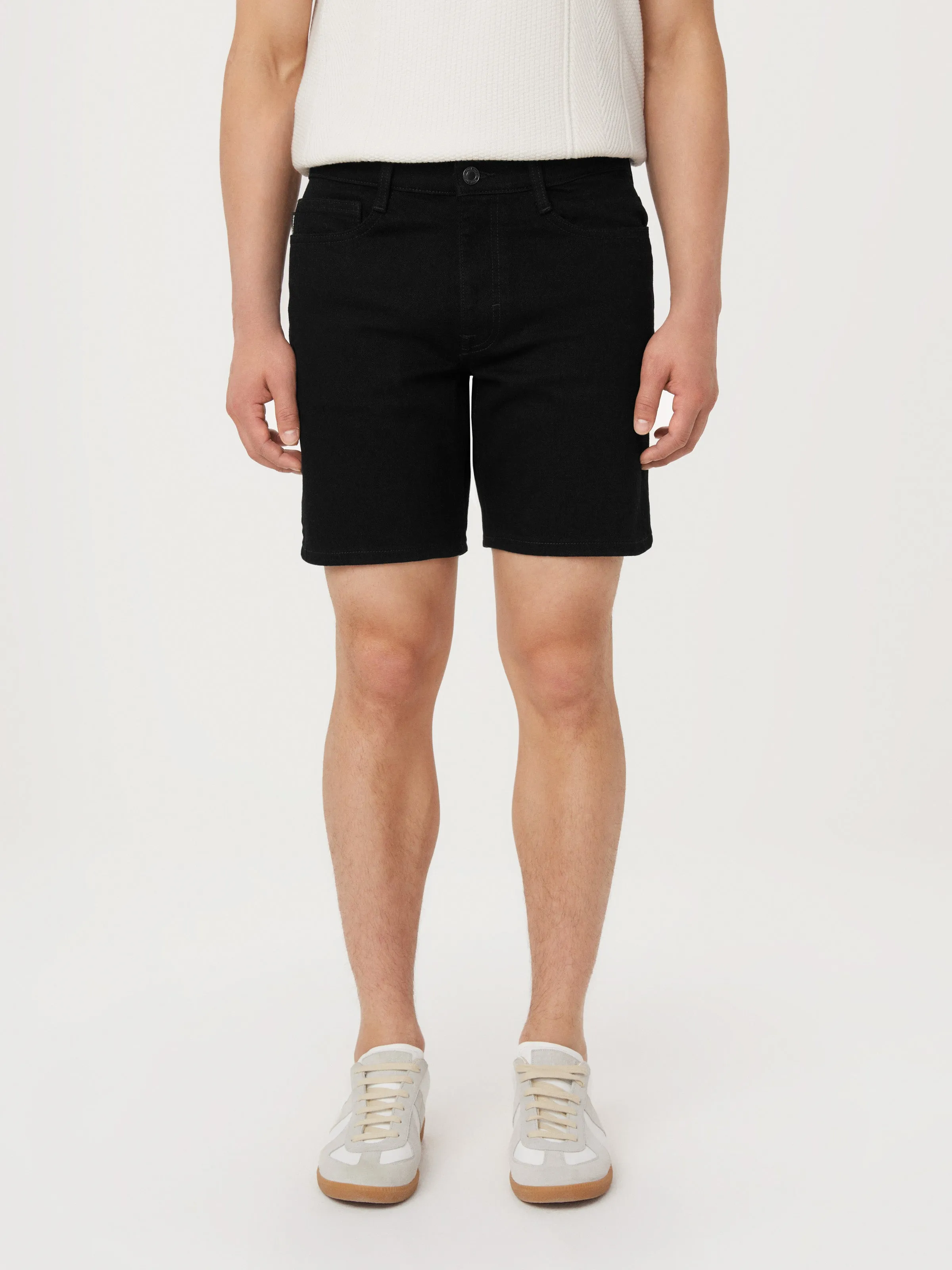 The Adam Slim 8in Short in Black