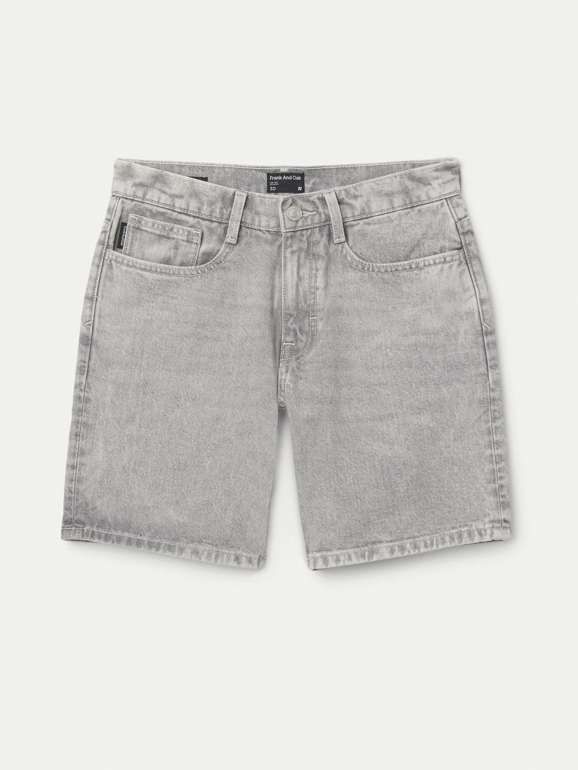 The Adam Slim 8in Short in Vintage Grey