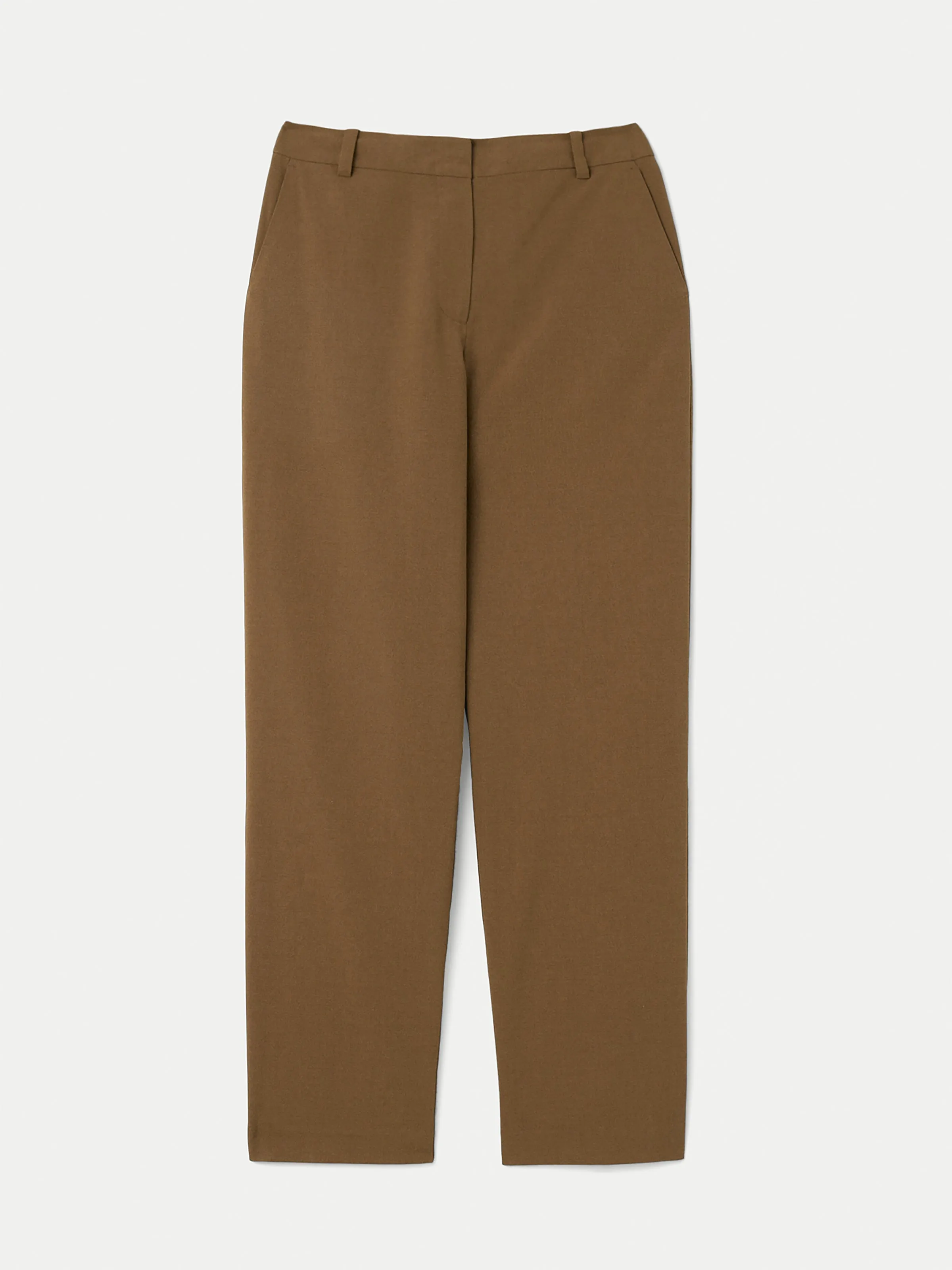 The Jane Straight Pant in Sepia