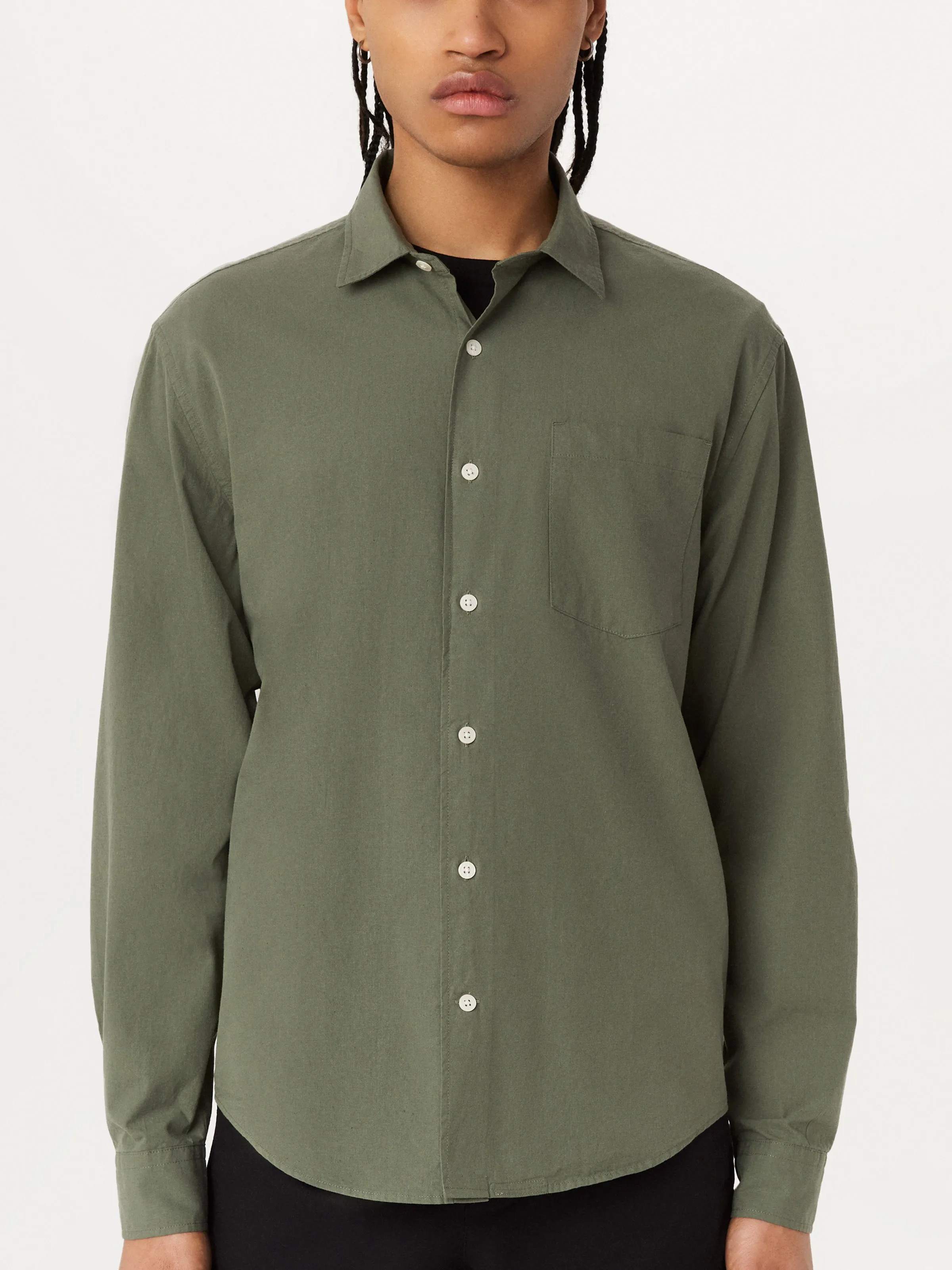 The Kapok Poplin Shirt in Agave