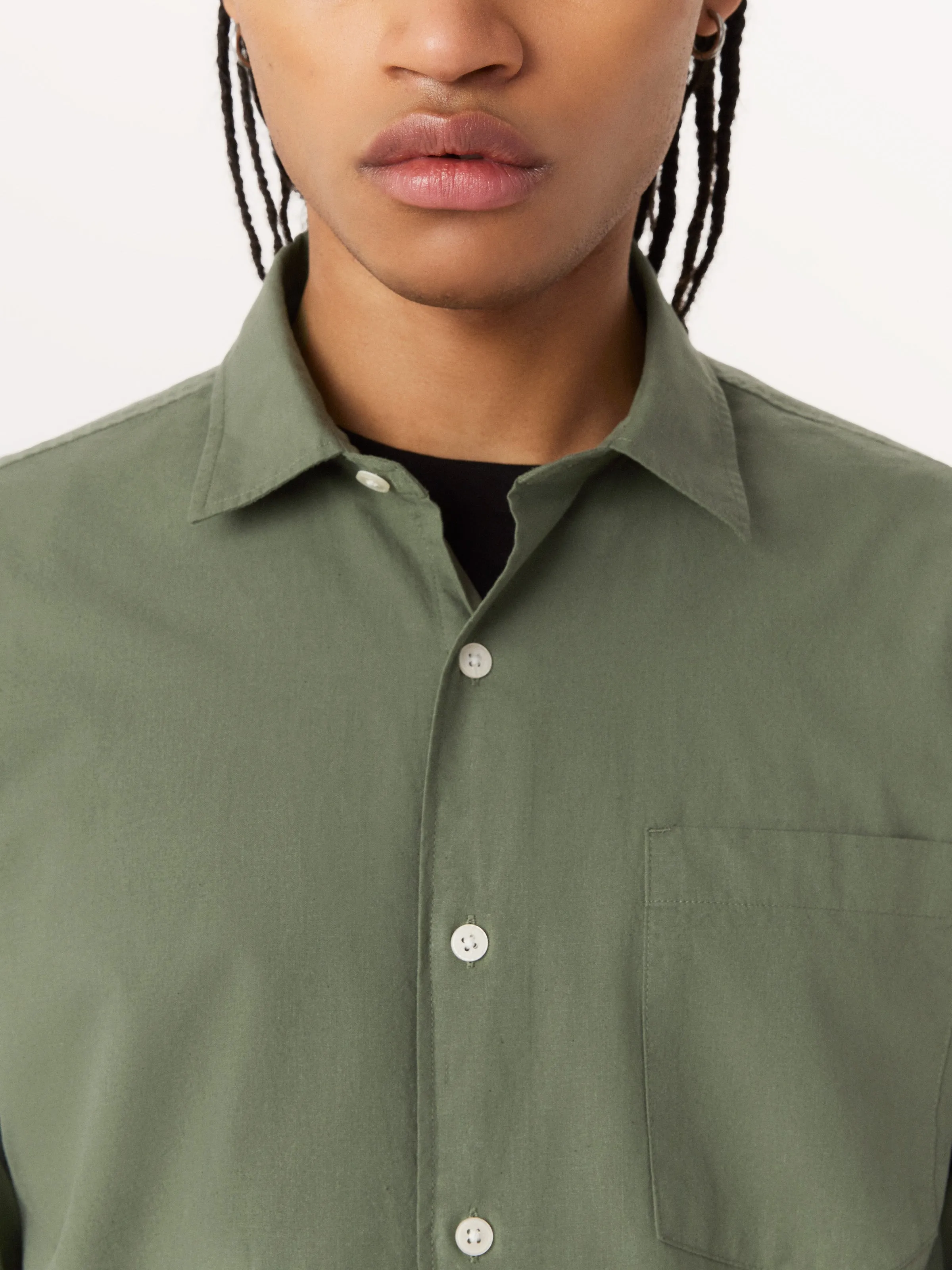 The Kapok Poplin Shirt in Agave