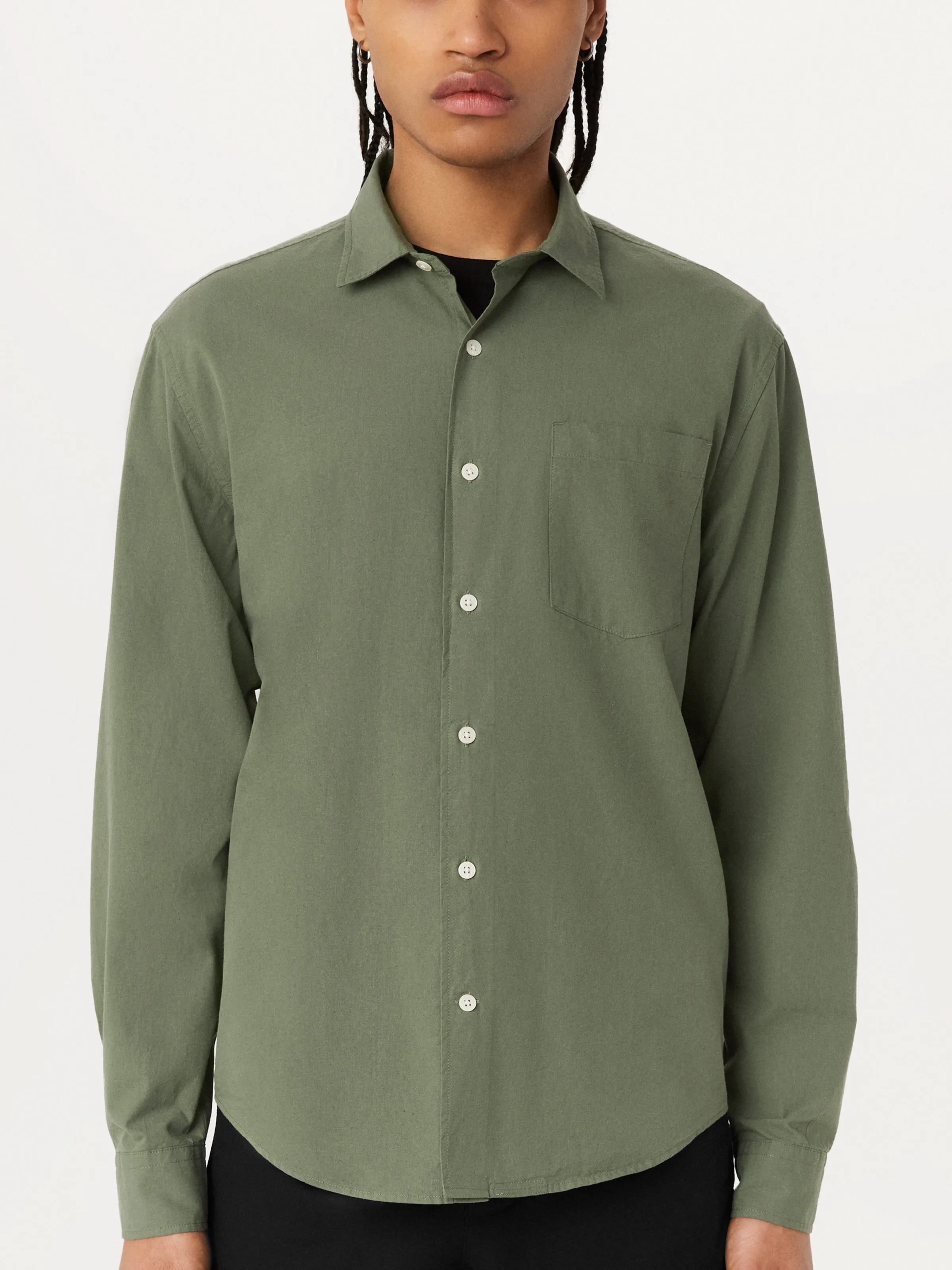 The Kapok Poplin Shirt in Agave