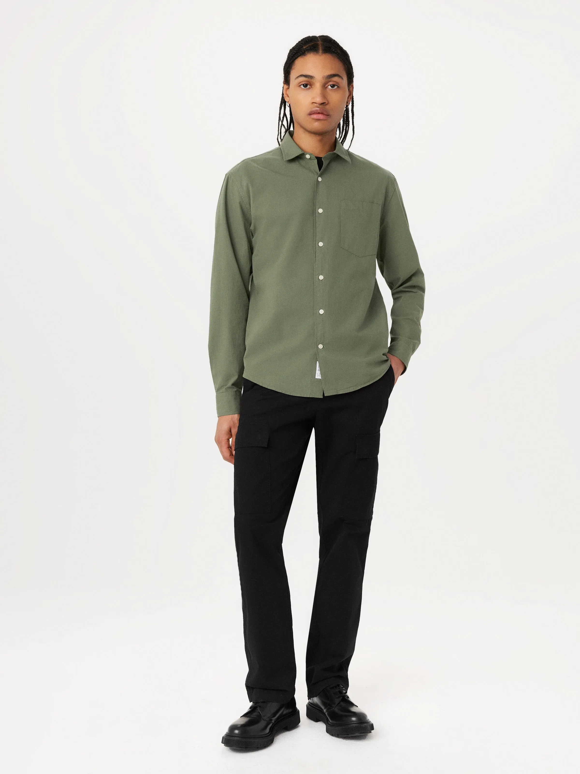 The Kapok Poplin Shirt in Agave