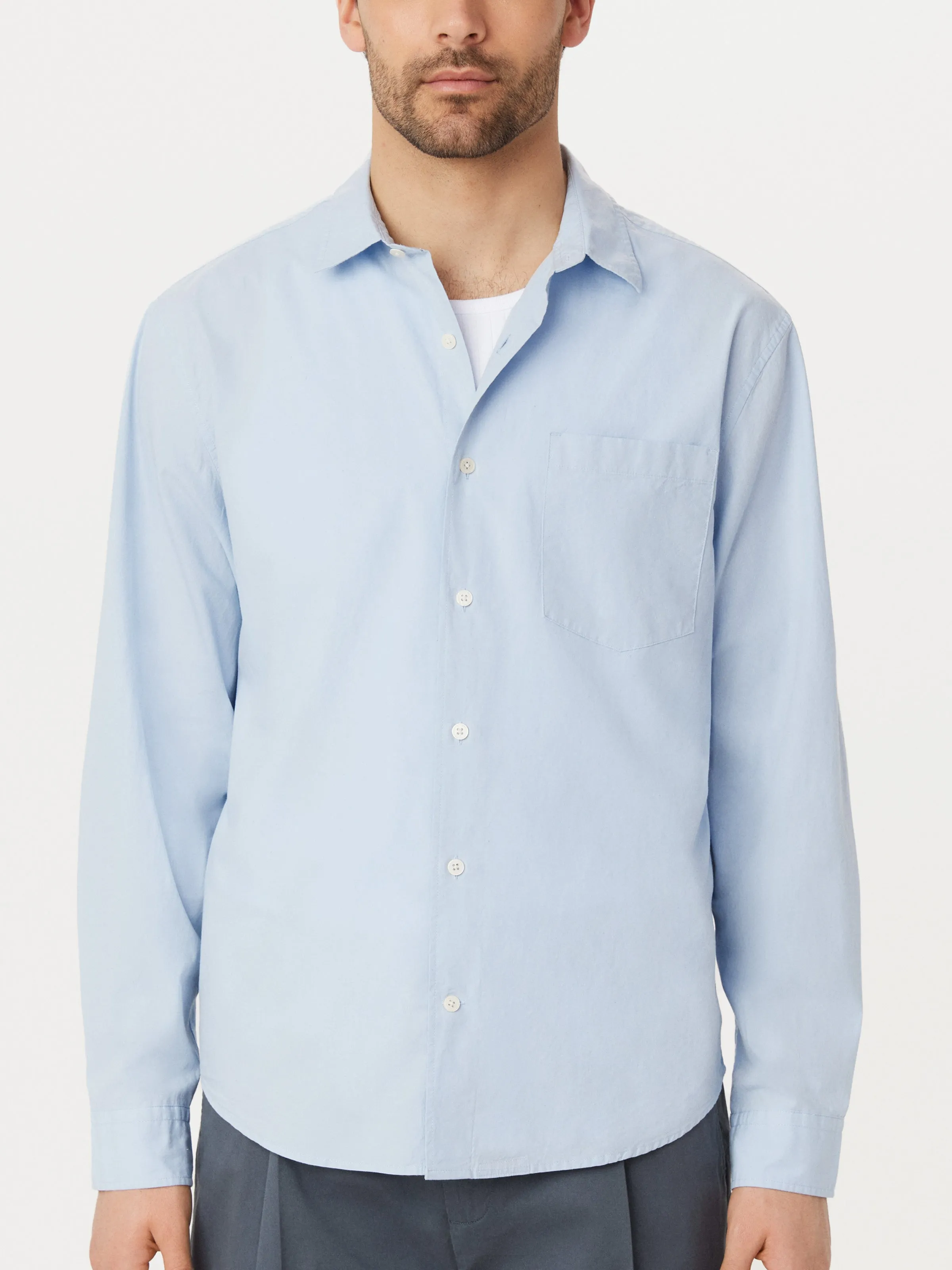 The Kapok Poplin Shirt in Blue