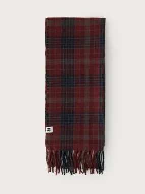 The Plaid Scarf in Burgundy