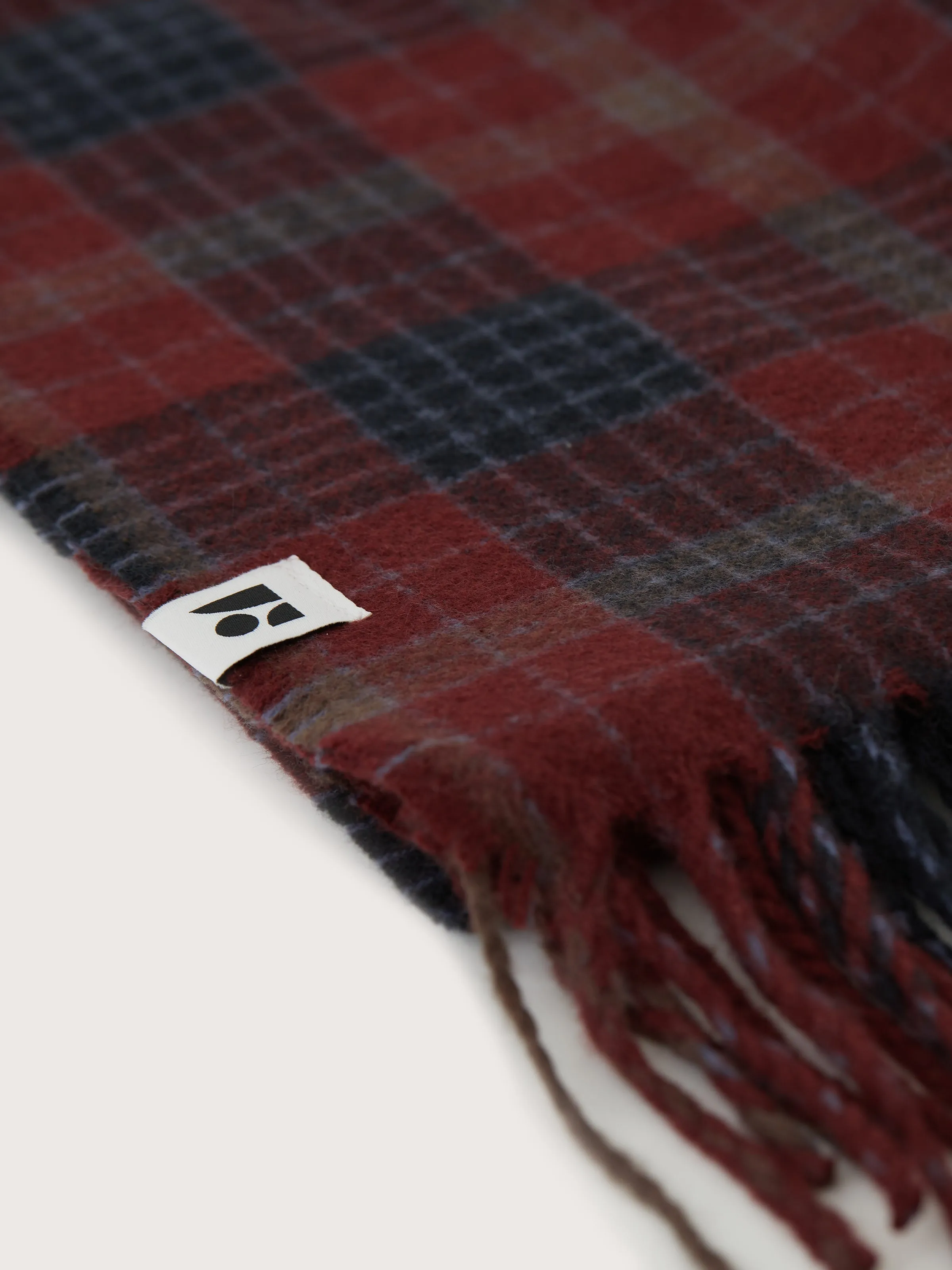 The Plaid Scarf in Burgundy