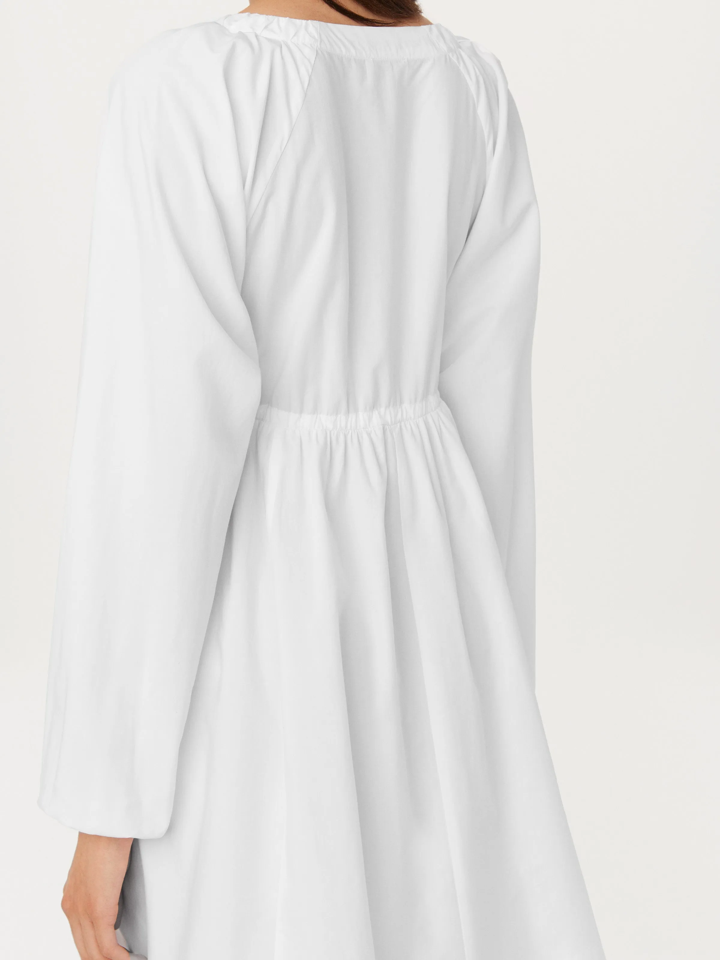 The Poplin Baby Doll Dress in Bright White