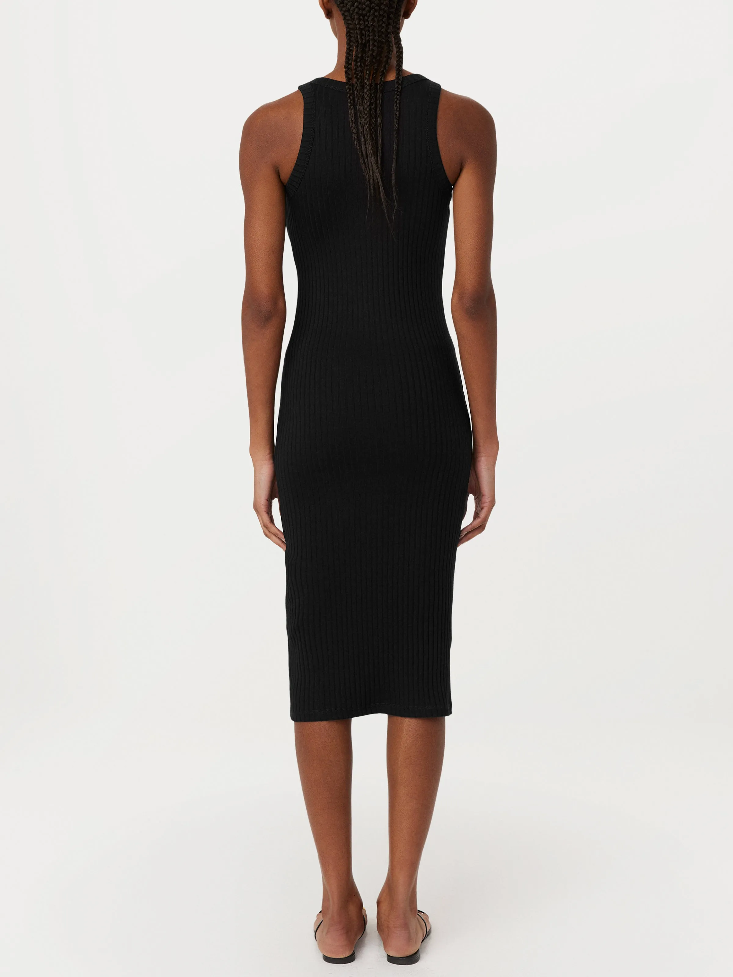 The Ribbed Tank Dress in Black