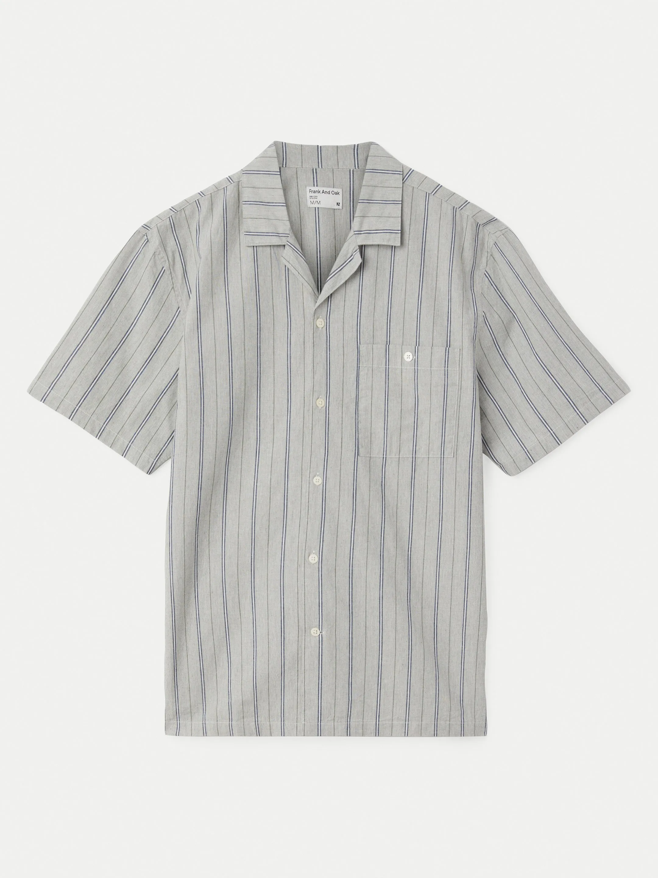 The Striped Camp Collar Shirt in Agave