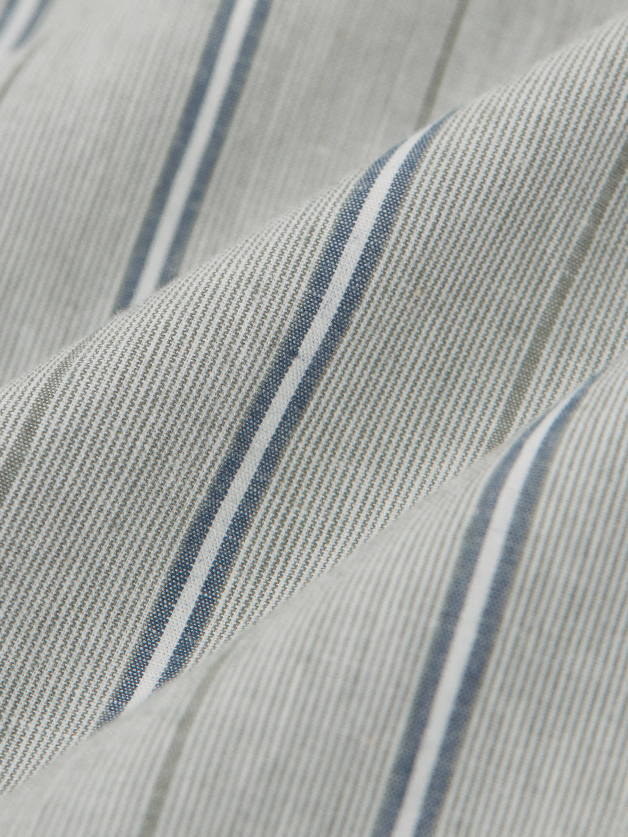 The Striped Camp Collar Shirt in Agave