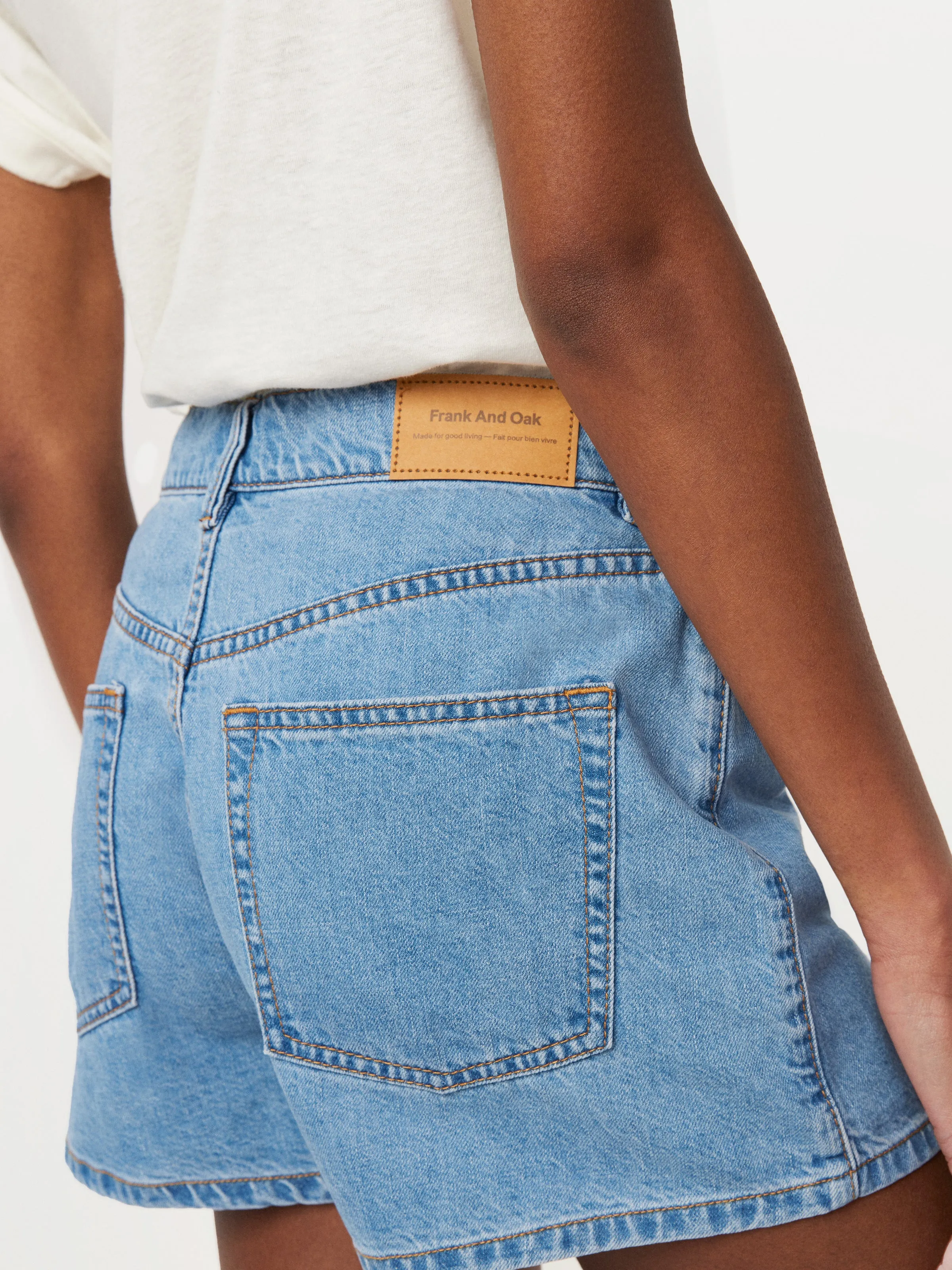 The Tina Relaxed Denim Short in Light Wash