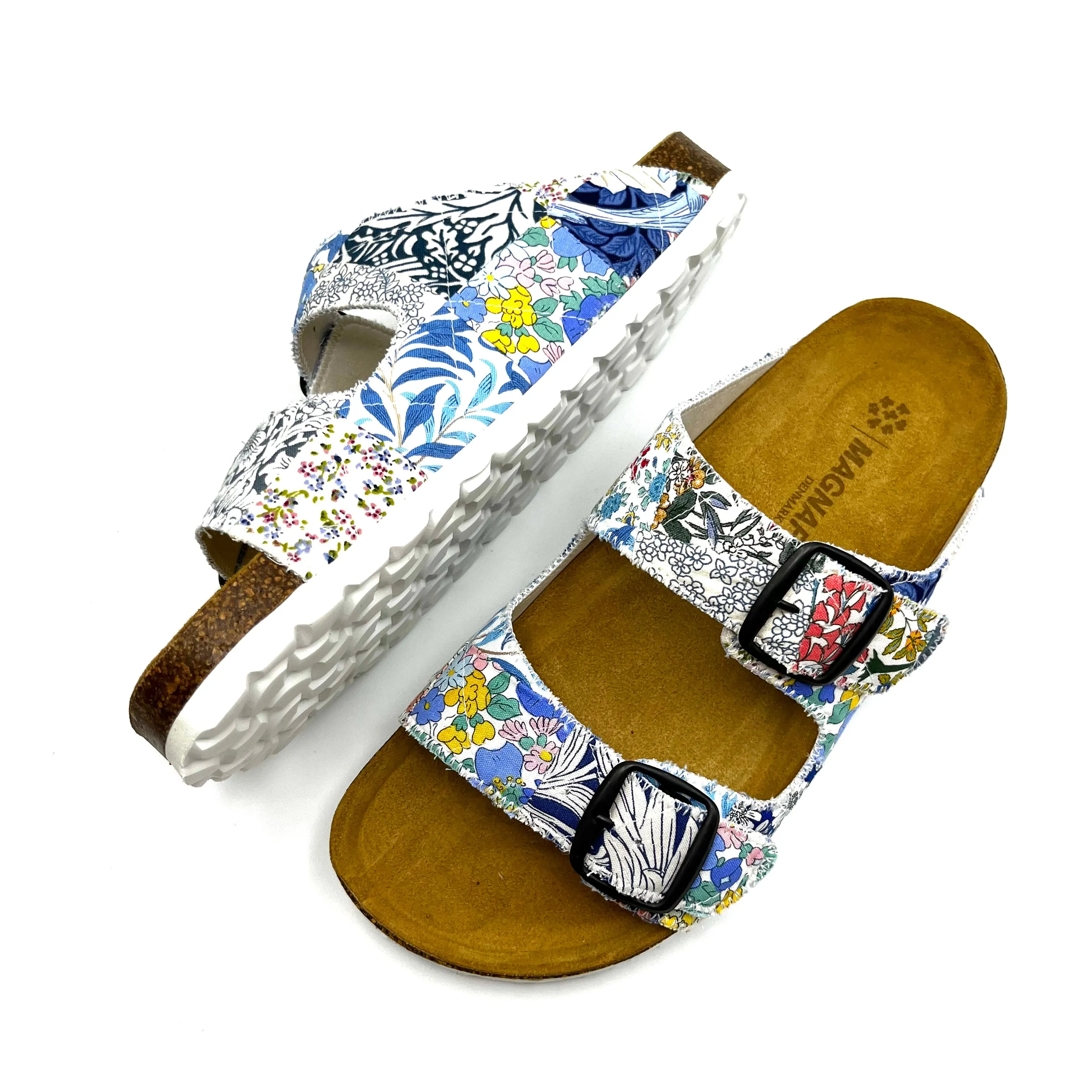 Thora 2-Buckle Sandals | Patchwork Blossom 06 EU41/US11