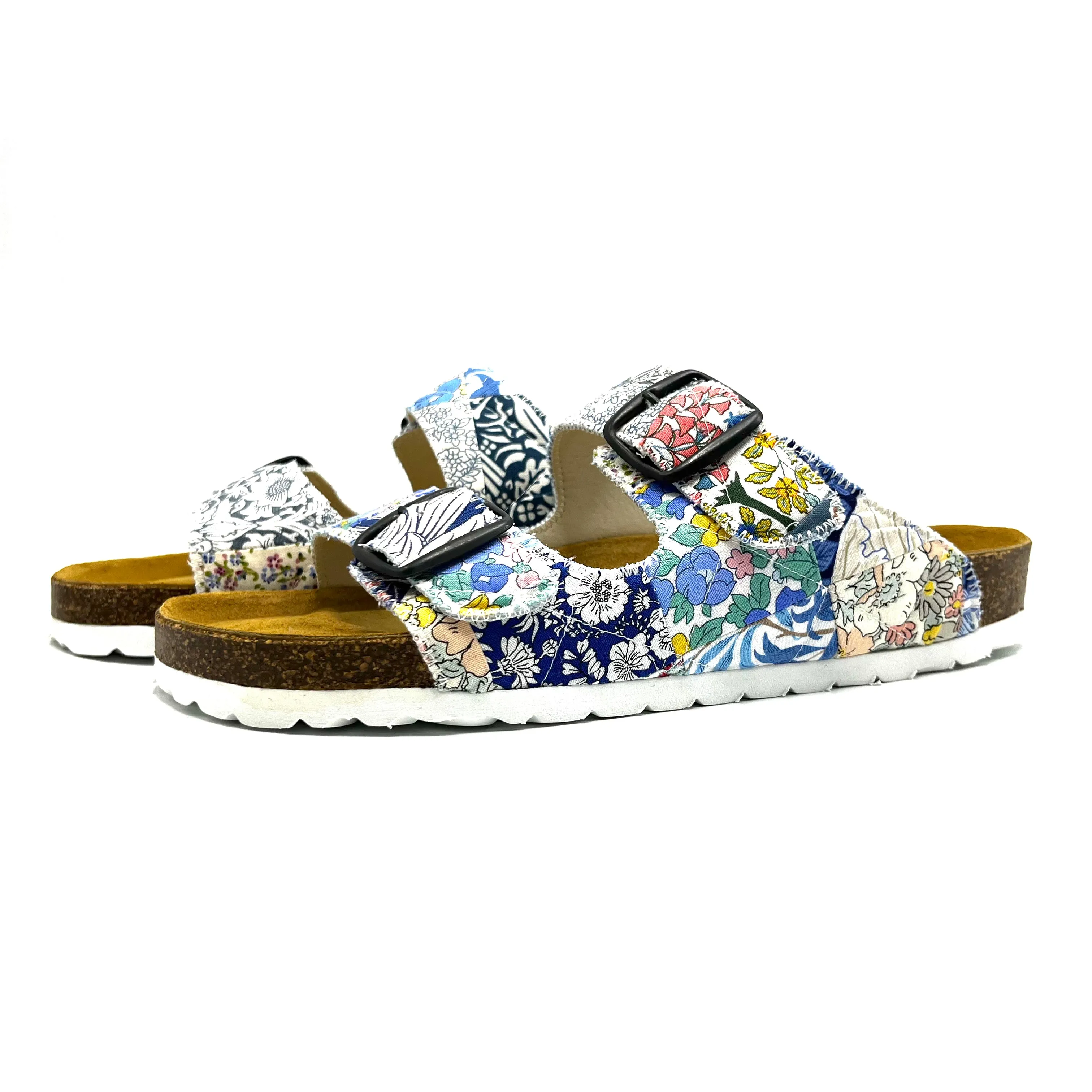 Thora 2-Buckle Sandals | Patchwork Blossom 06 EU41/US11