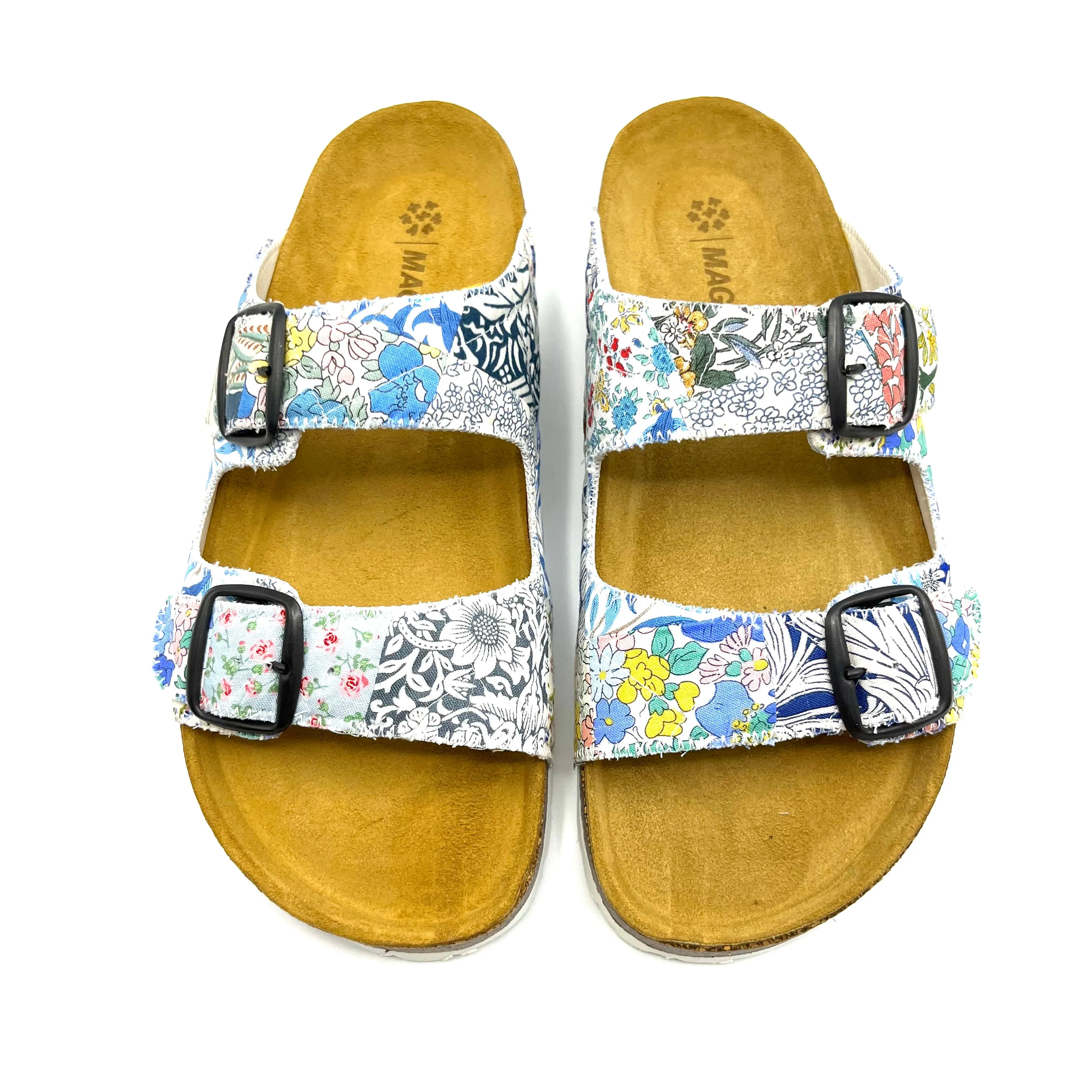 Thora 2-Buckle Sandals | Patchwork Blossom 06 EU41/US11